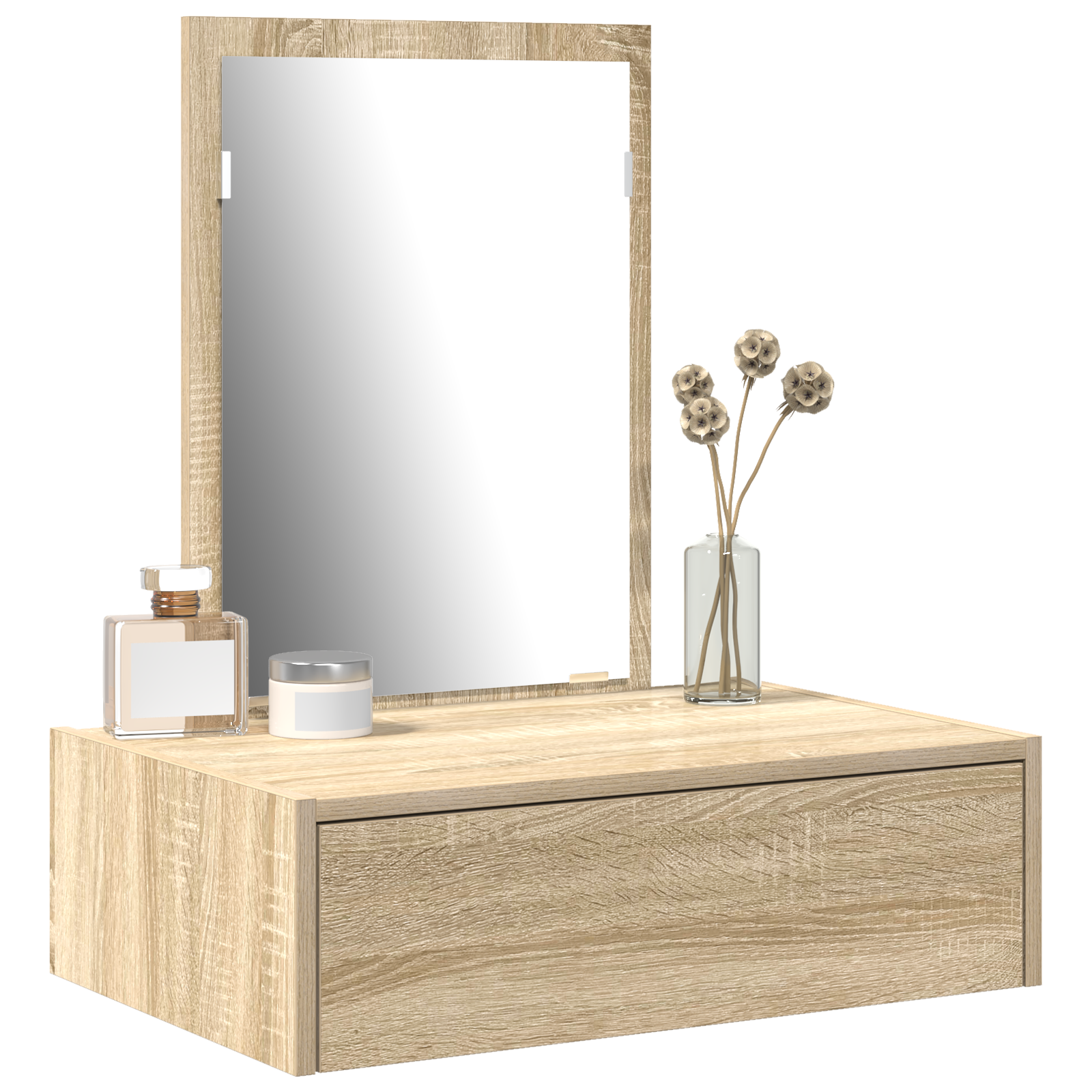 Wall Hanging Dressing Table Sonoma Oak 60x40x70 cm - Image 3