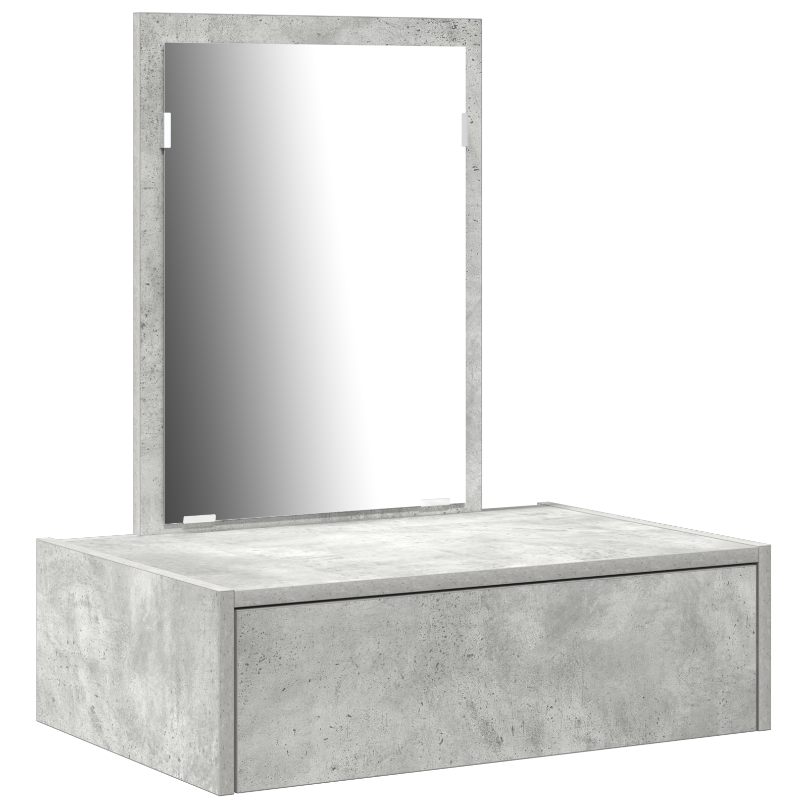 Wall Hanging Dressing Table Concrete Grey 60x40x70 cm - Image 2