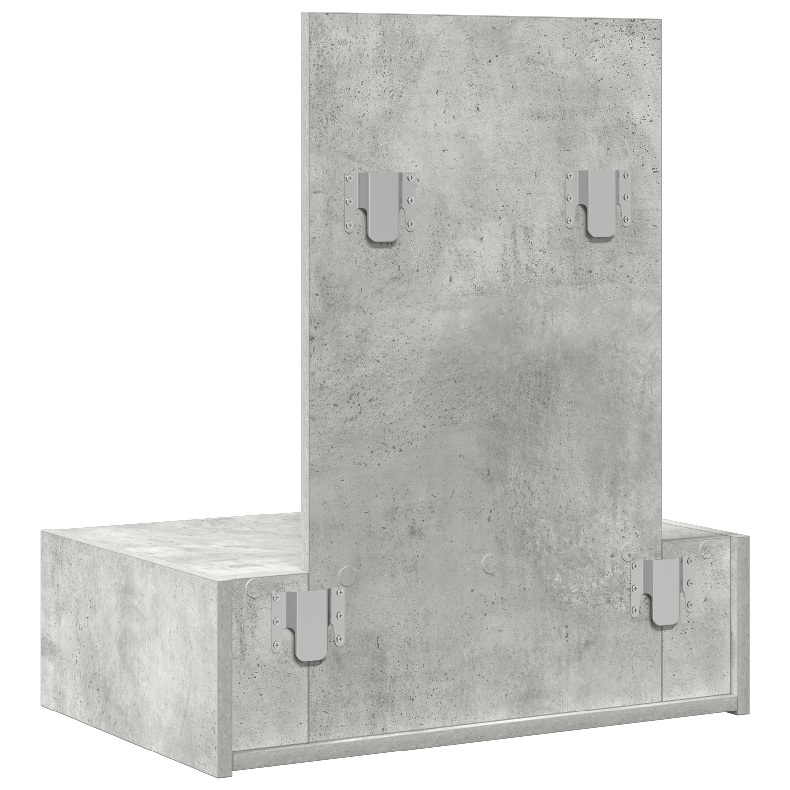 Wall Hanging Dressing Table Concrete Grey 60x40x70 cm - Image 8