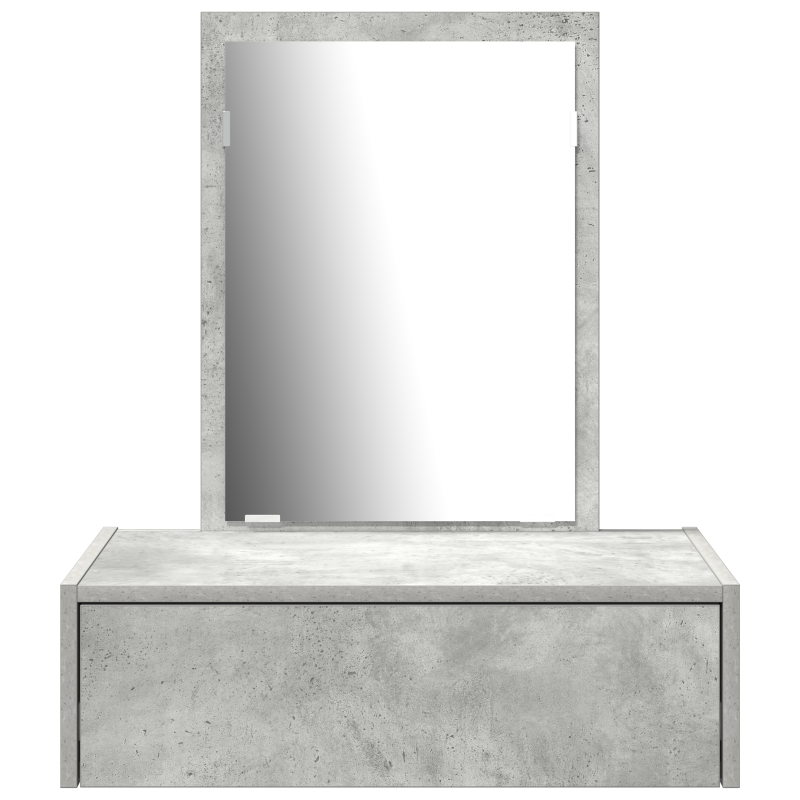 Wall Hanging Dressing Table Concrete Grey 60x40x70 cm - Image 6