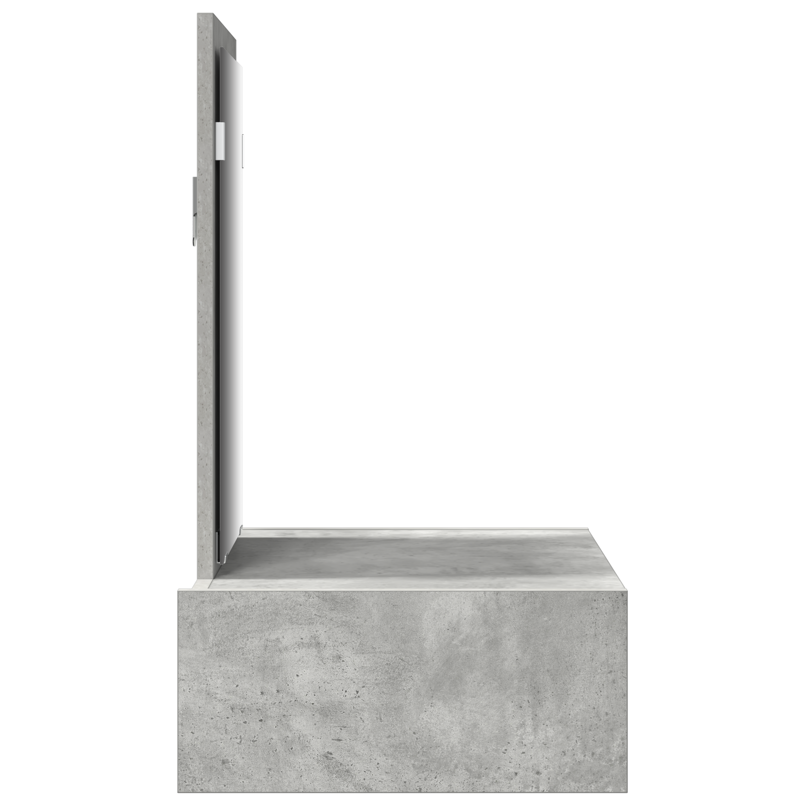 Wall Hanging Dressing Table Concrete Grey 60x40x70 cm - Image 7