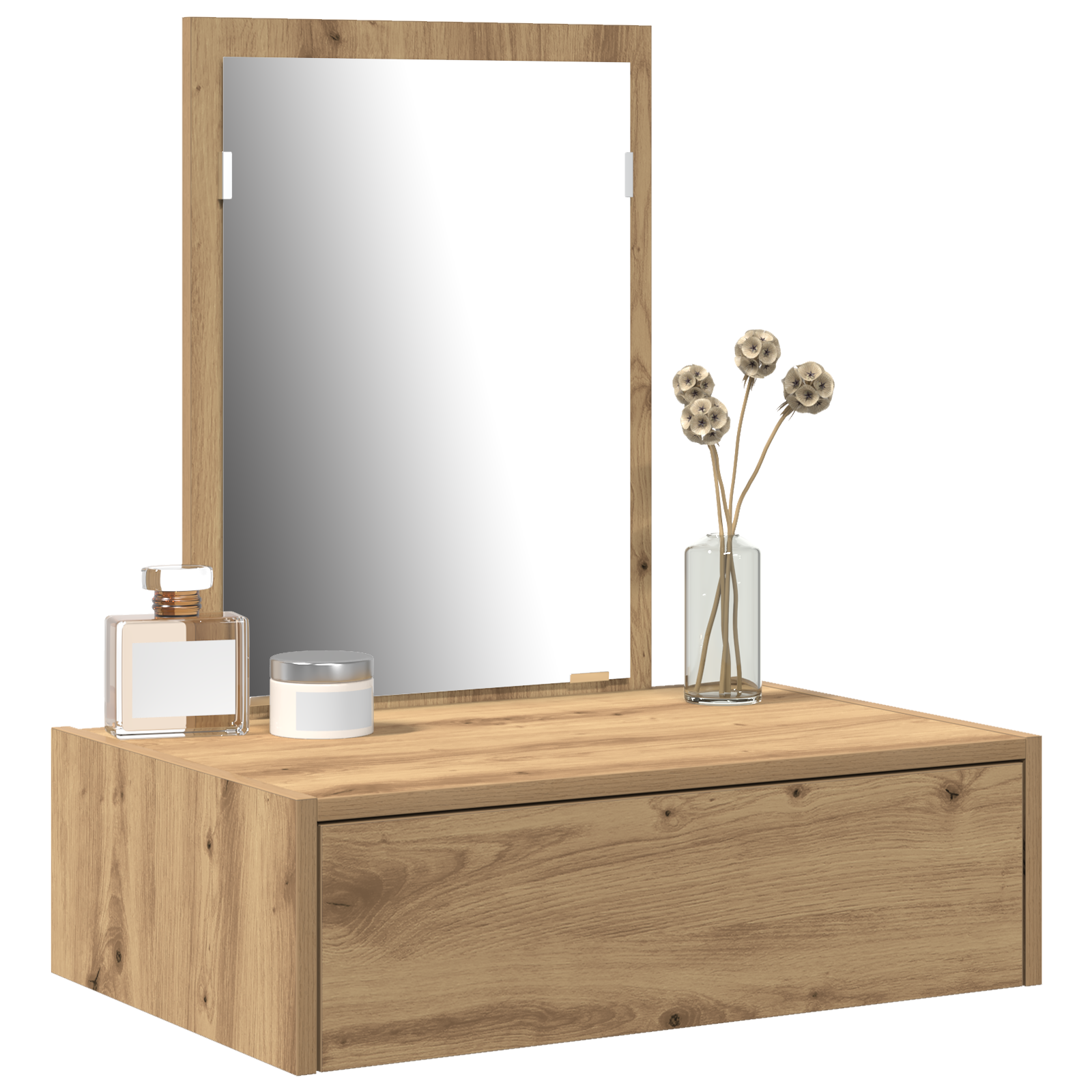 Wall Hanging Dressing Table Artisan Oak 60x40x70 cm - Image 3