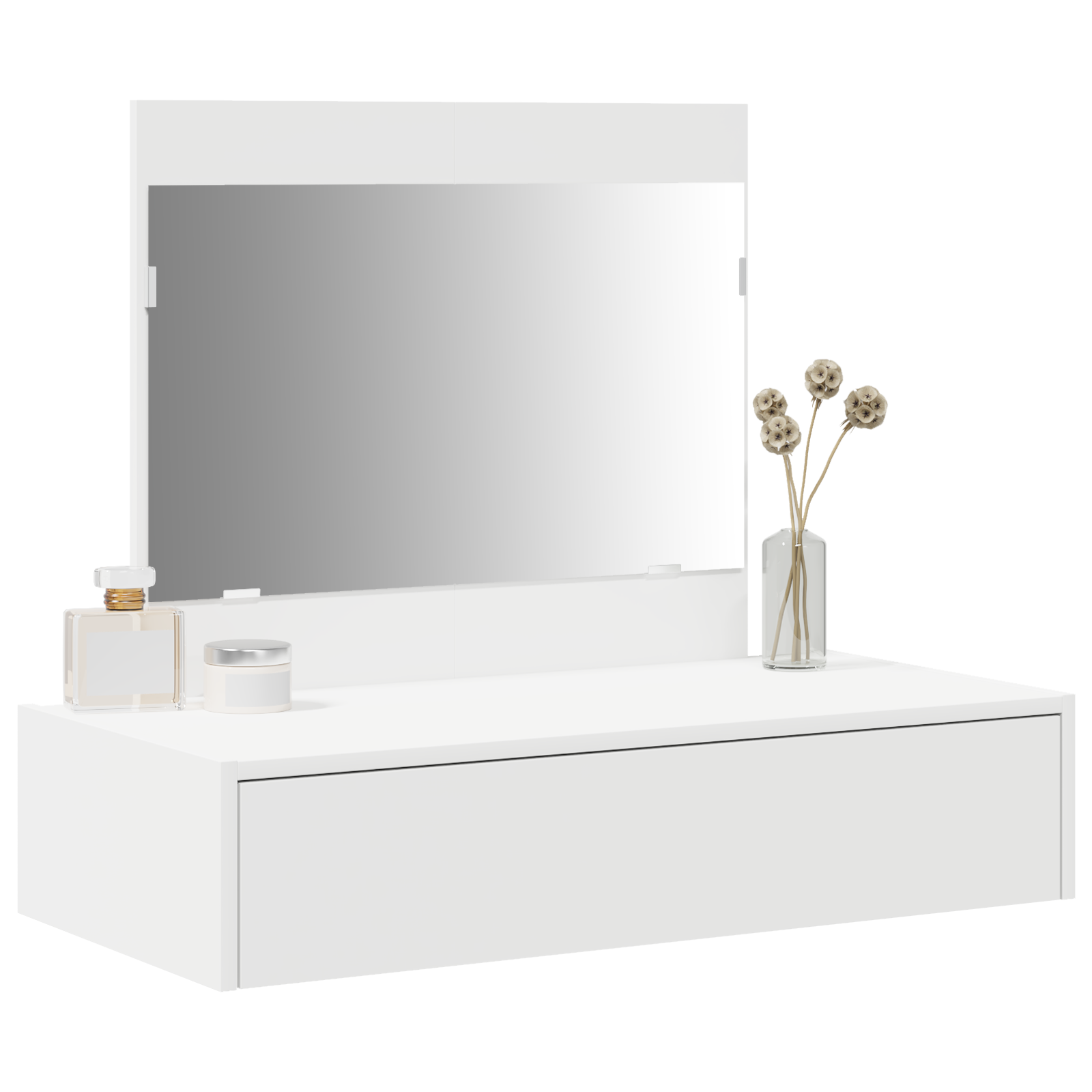 Wall Hanging Dressing Table White 83x40x70 cm - Image 3