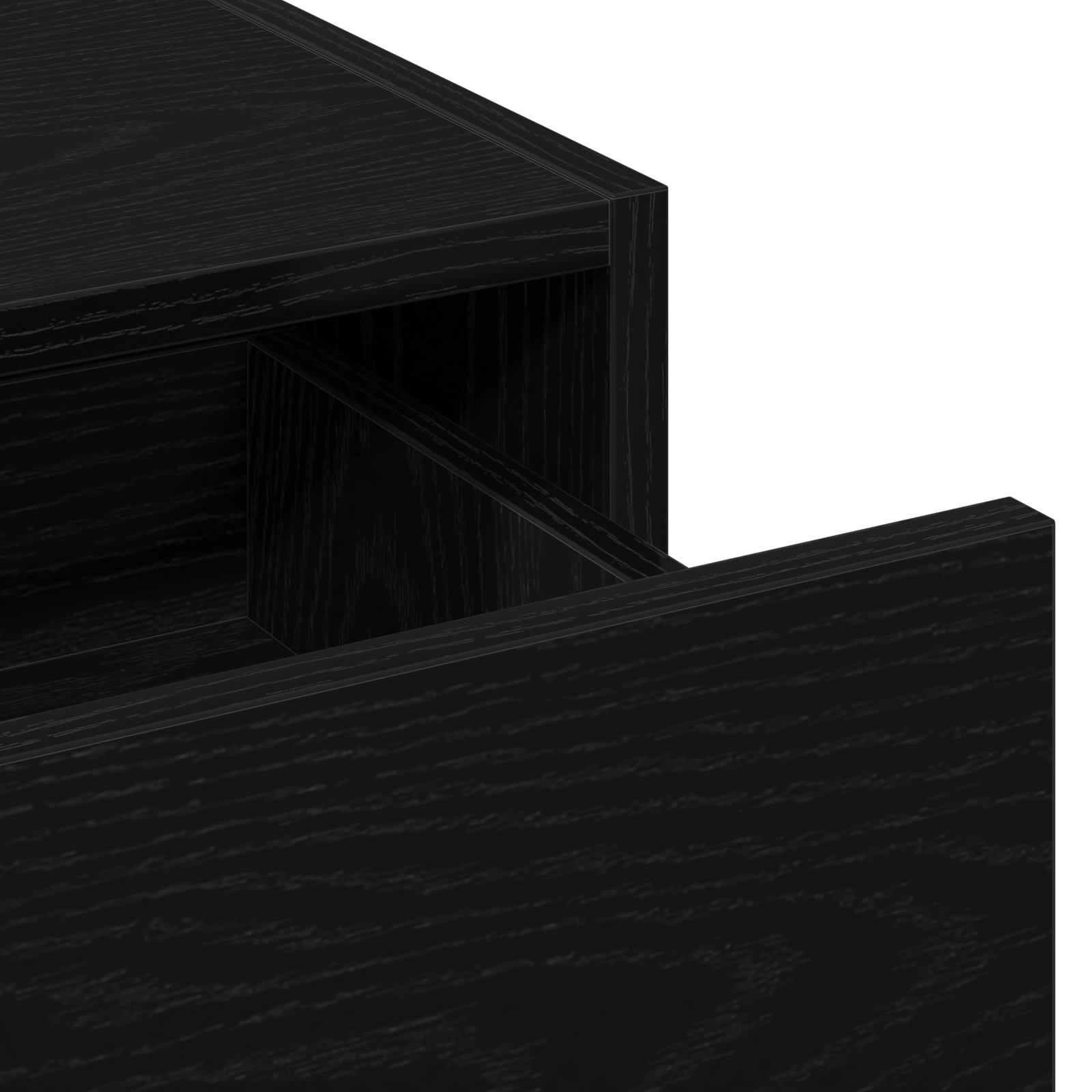 Wall Hanging Dressing Table Black Oak 83x40x70 cm - Image 9