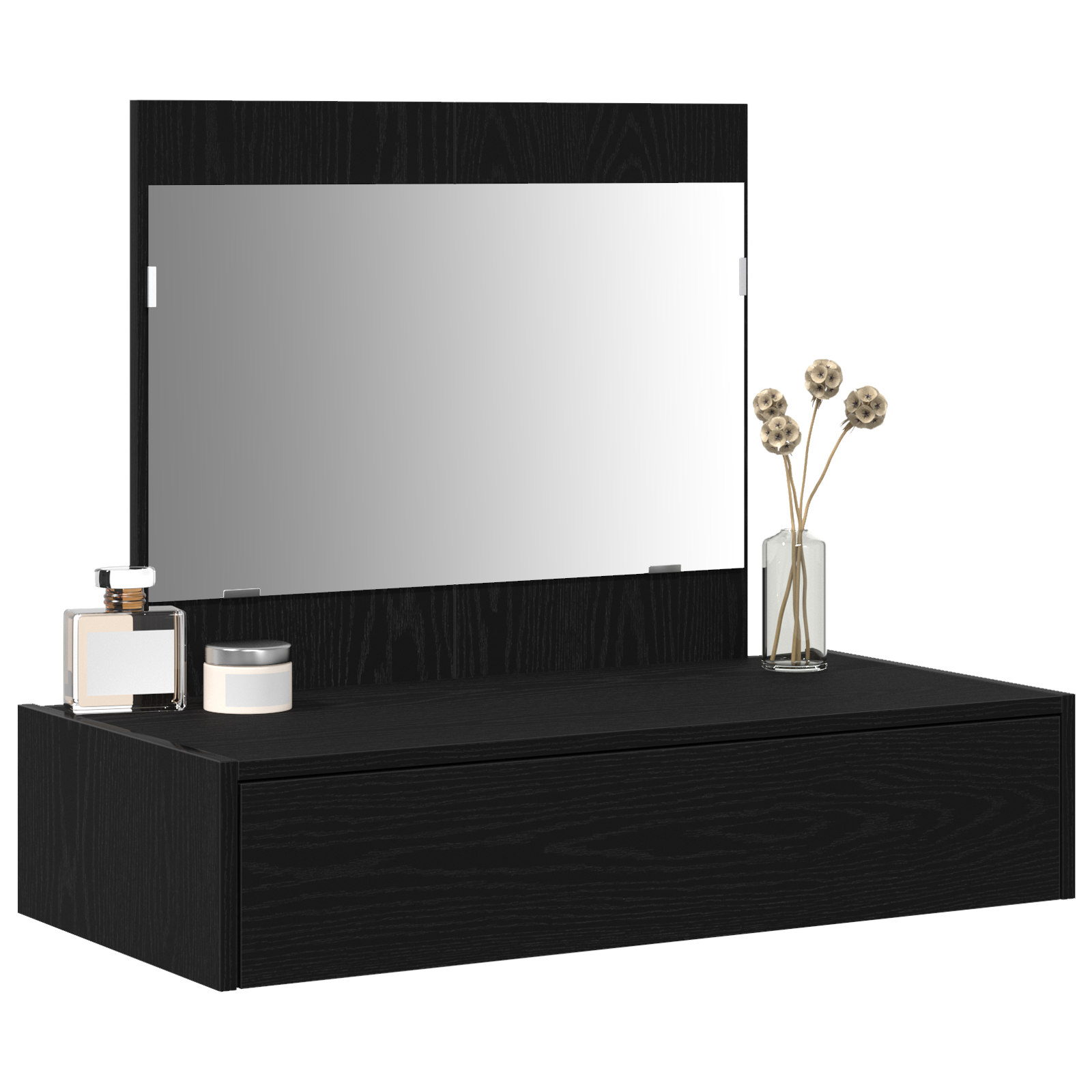 Wall Hanging Dressing Table Black Oak 83x40x70 cm - Image 3