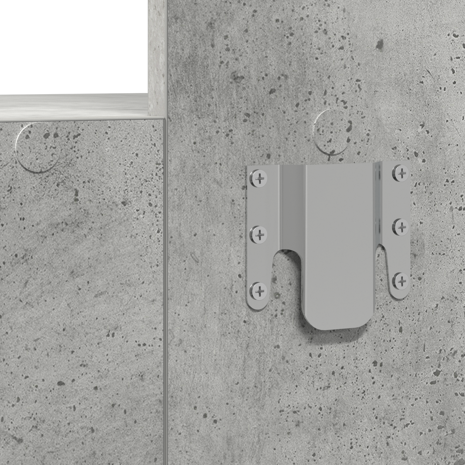 Wall Hanging Dressing Table Concrete Grey 83x40x70 cm - Image 10