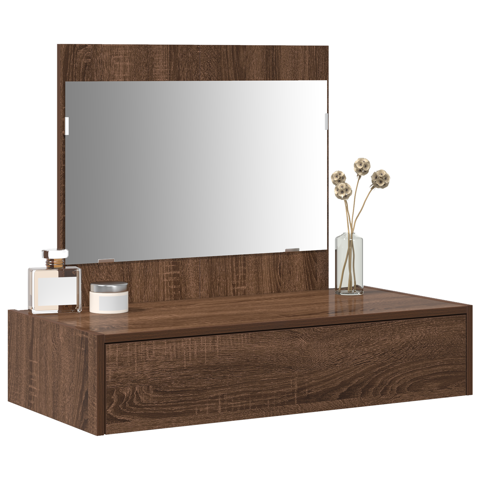 Wall Hanging Dressing Table Brown Oak 83x40x70 cm - Image 3
