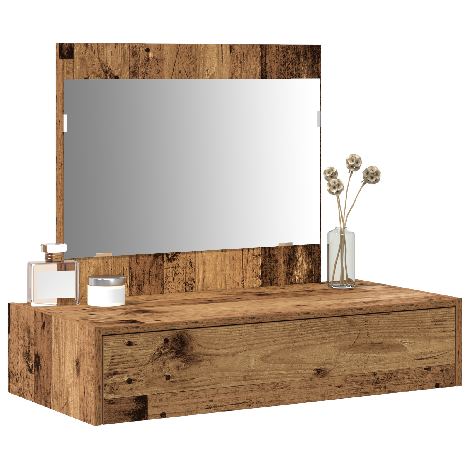 Wall Hanging Dressing Table Old Wood 83x40x70 cm - Image 3