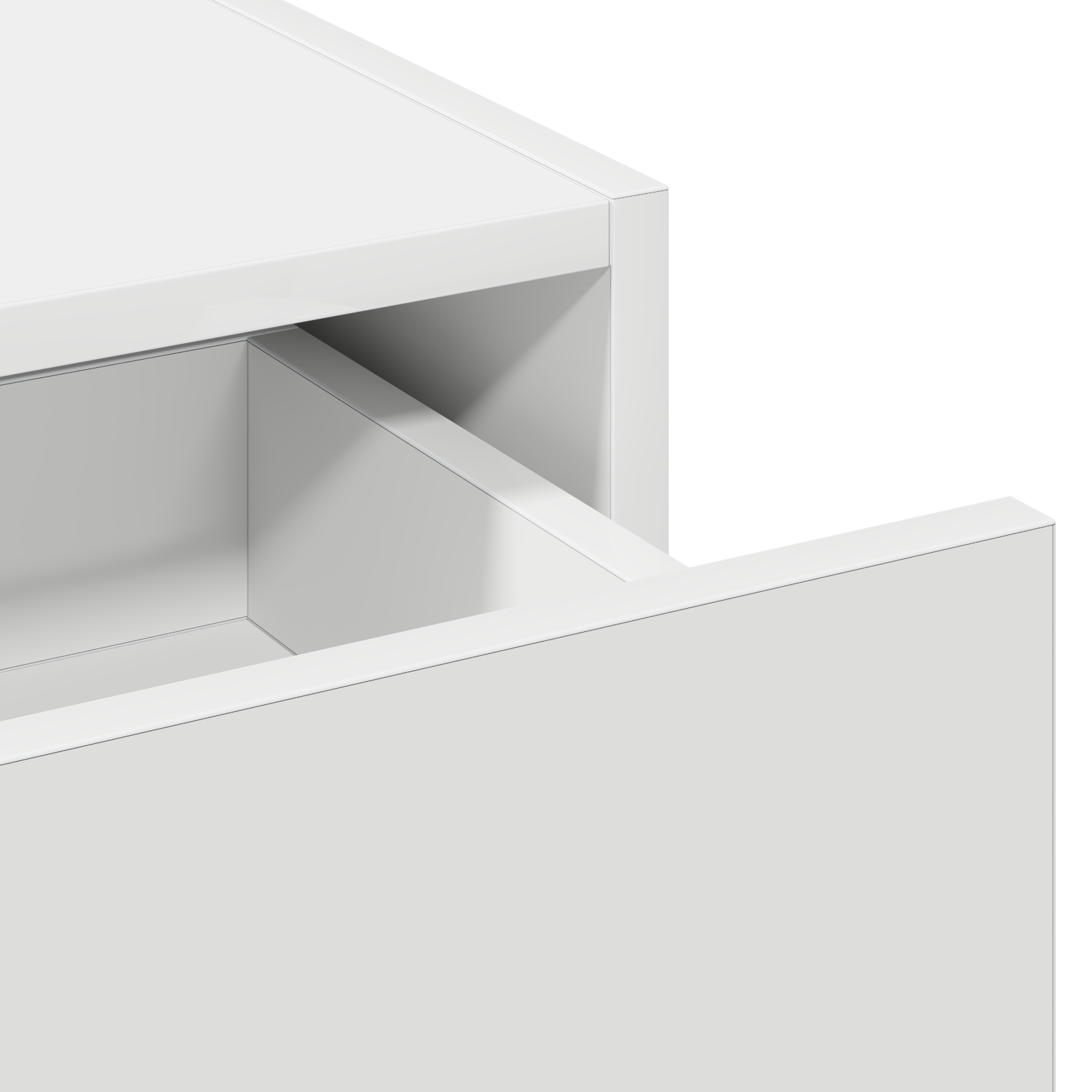 Wall Hanging Dressing Table White 100x40x70 cm - Image 9