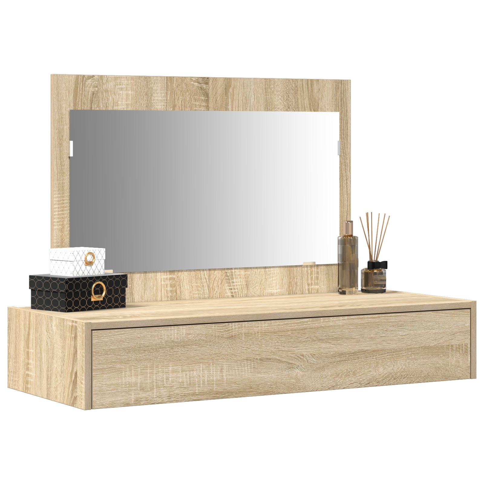 Wall Hanging Dressing Table Sonoma Oak 100x40x70 cm - Image 3
