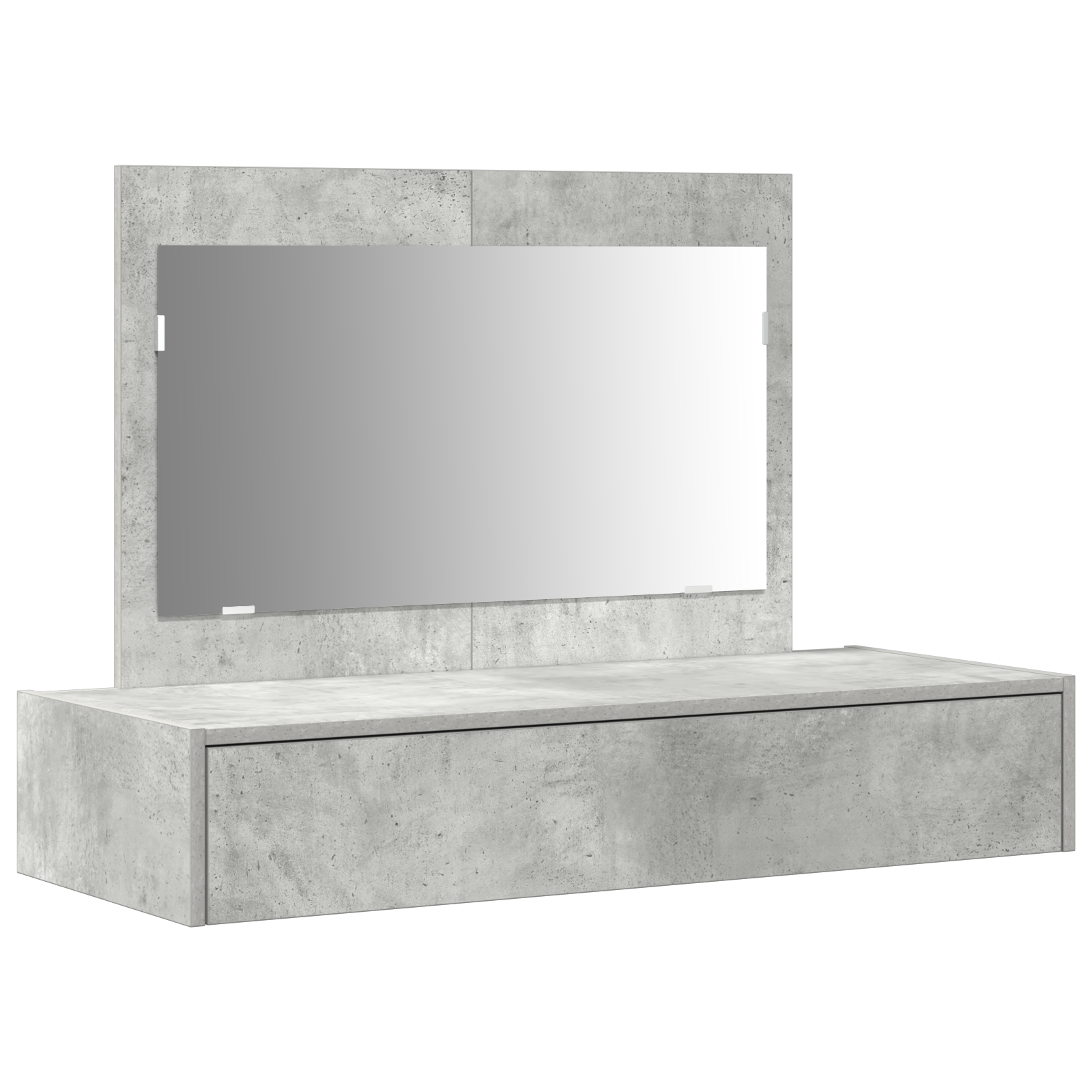 Wall Hanging Dressing Table Concrete Grey 100x40x70 cm - Image 2