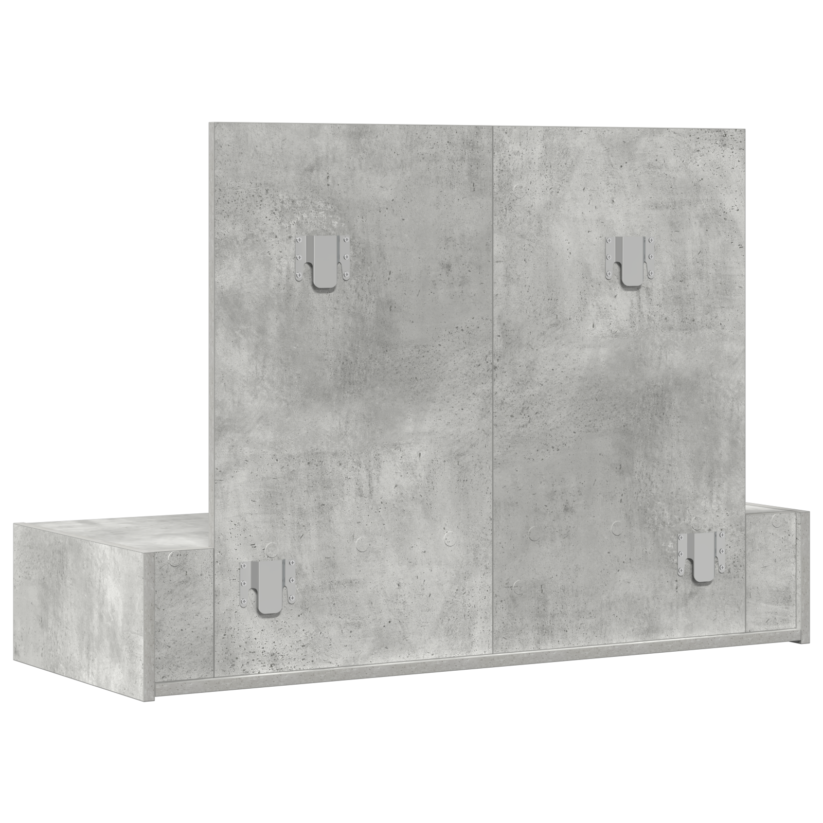 Wall Hanging Dressing Table Concrete Grey 100x40x70 cm - Image 8