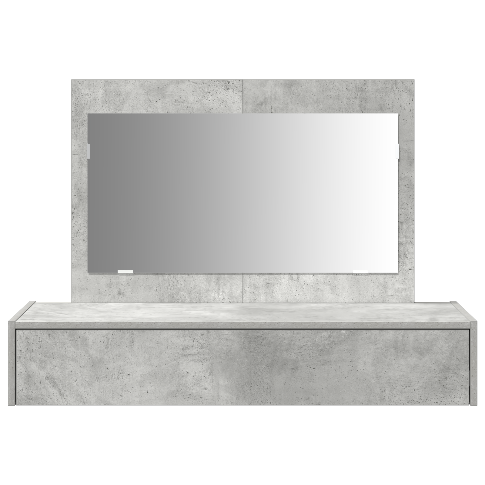 Wall Hanging Dressing Table Concrete Grey 100x40x70 cm - Image 6