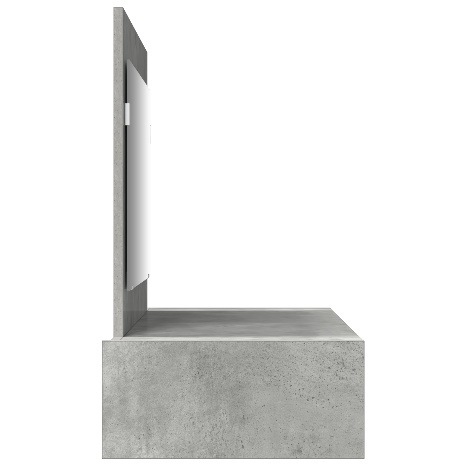 Wall Hanging Dressing Table Concrete Grey 100x40x70 cm - Image 7