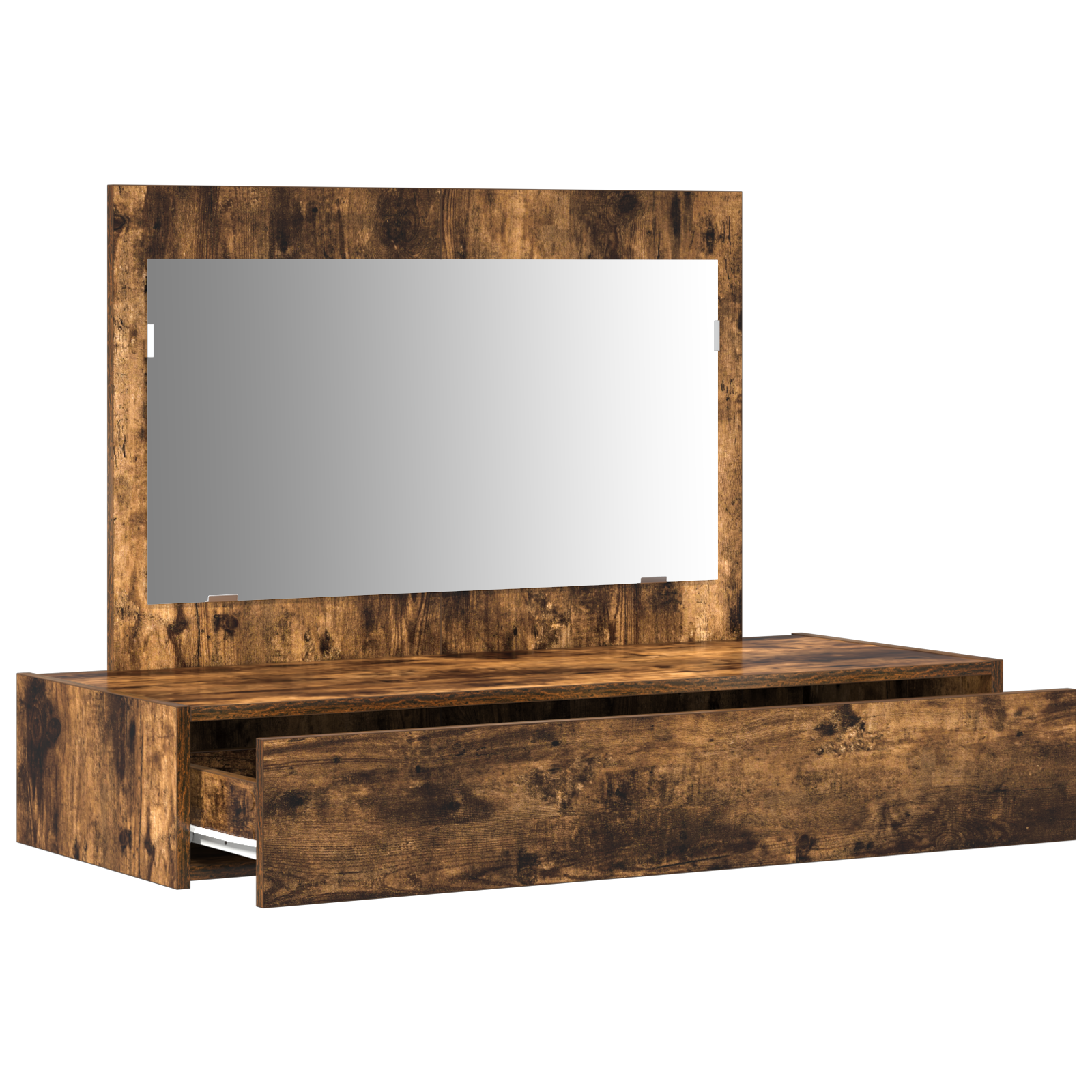 Wall Hanging Dressing Table Smoked Oak 100x40x70 cm - Image 5