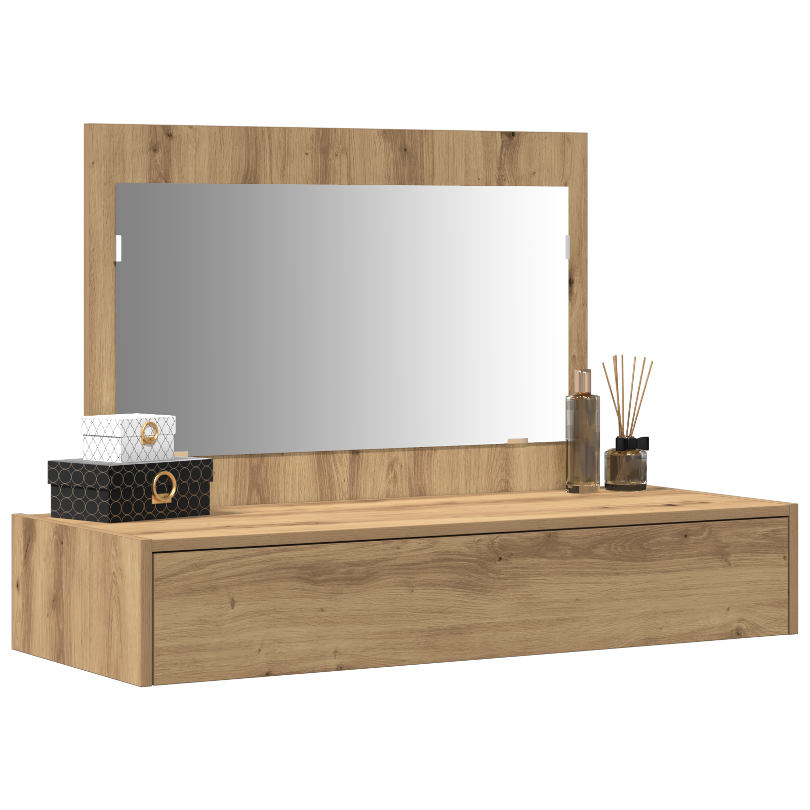 Wall Hanging Dressing Table Artisan Oak 100x40x70 cm - Image 3