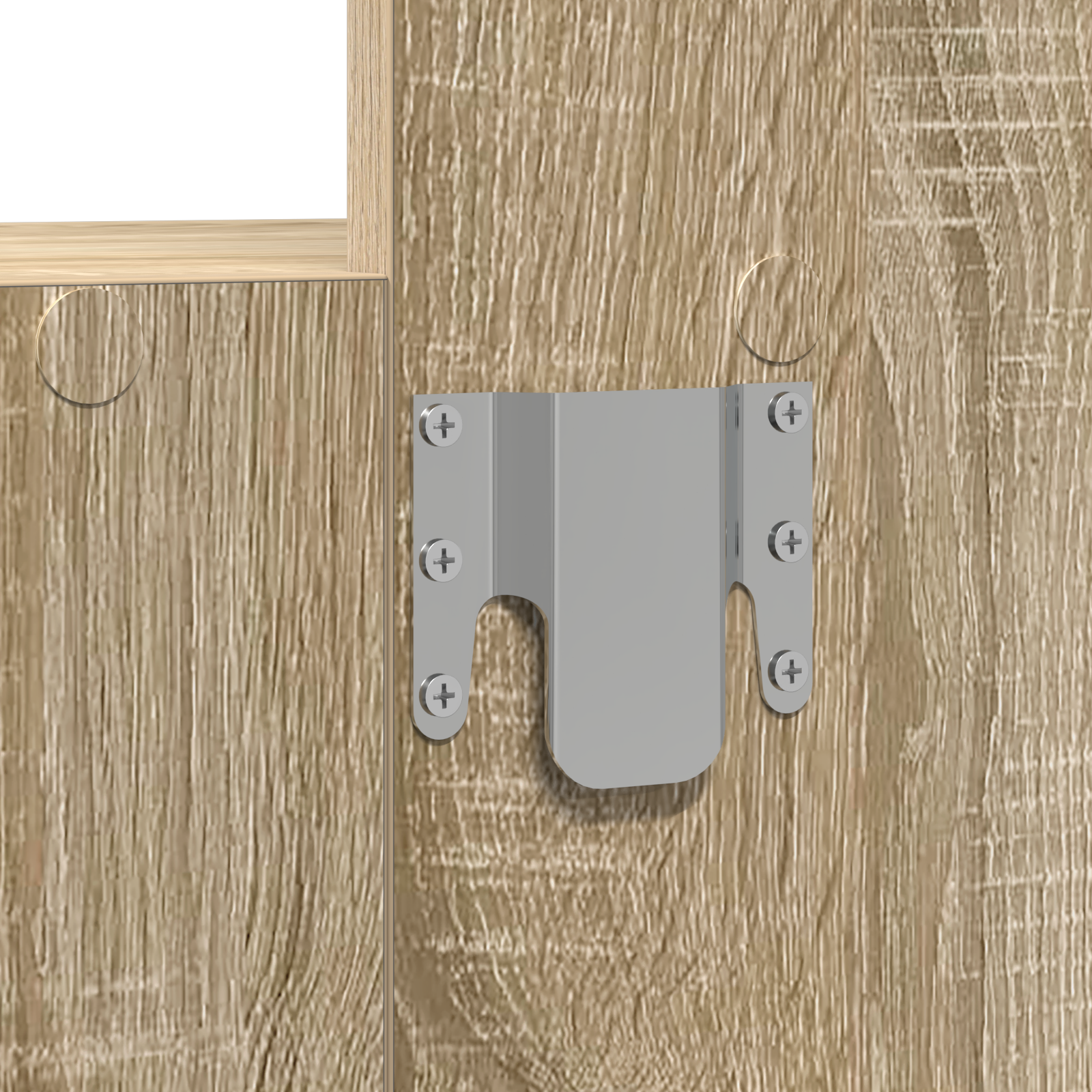 Wall Hanging Dressing Table with LED Lights Sonoma Oak - Image 9