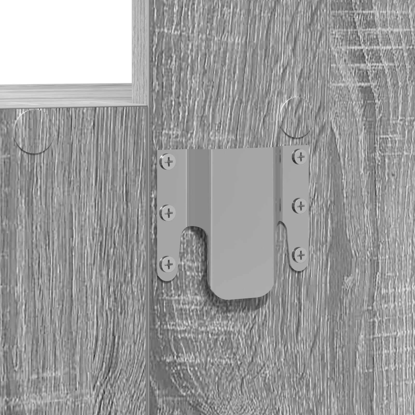 Wall Hanging Dressing Table with LED Lights Grey Sonoma - Image 9