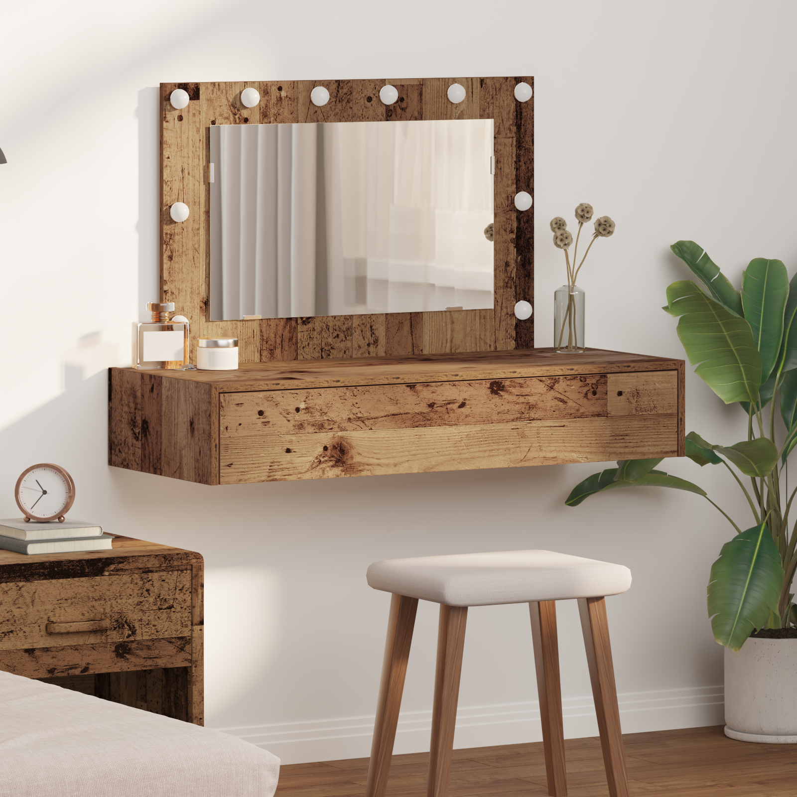 vidaXL Masă de Machiaj cu sertar Maro 100 x 40 x 70 cm Lemn compozit