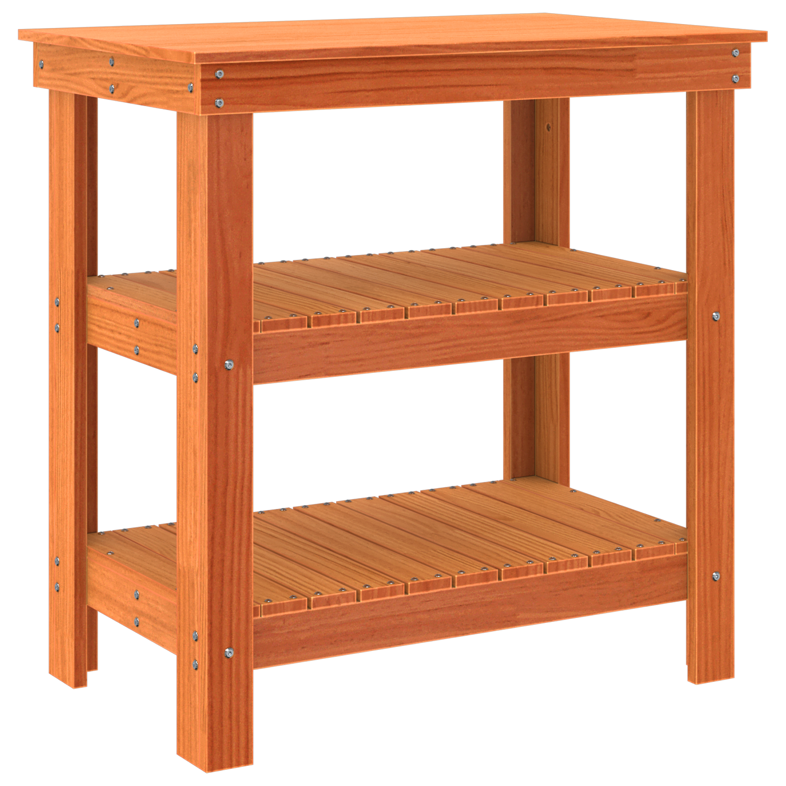 Delovna miza Voskast rjav 78,5 x 50 x 80 cm Masivno borovo les - slika 7