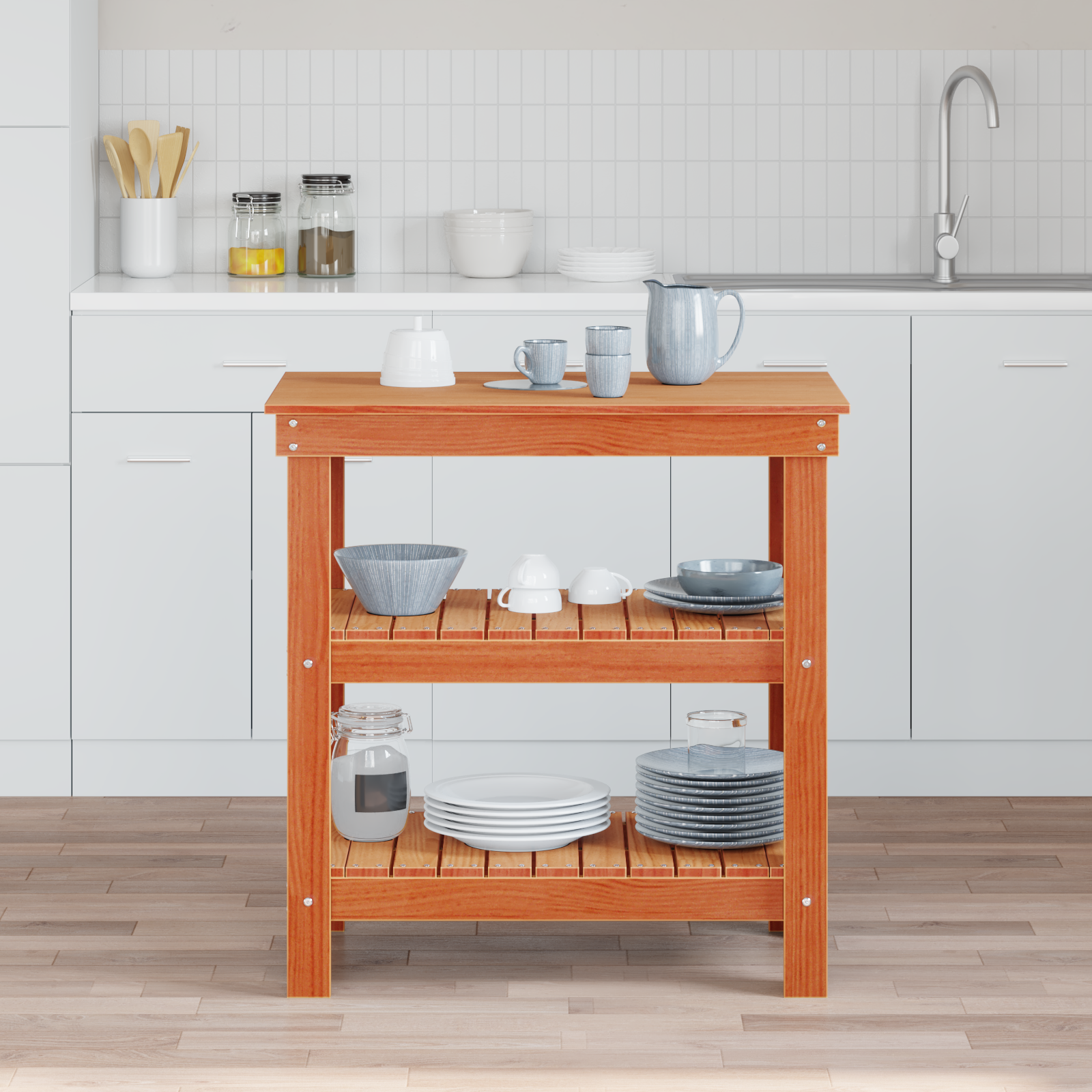 Delovna miza Voskast rjav 78,5 x 50 x 80 cm Masivno borovo les