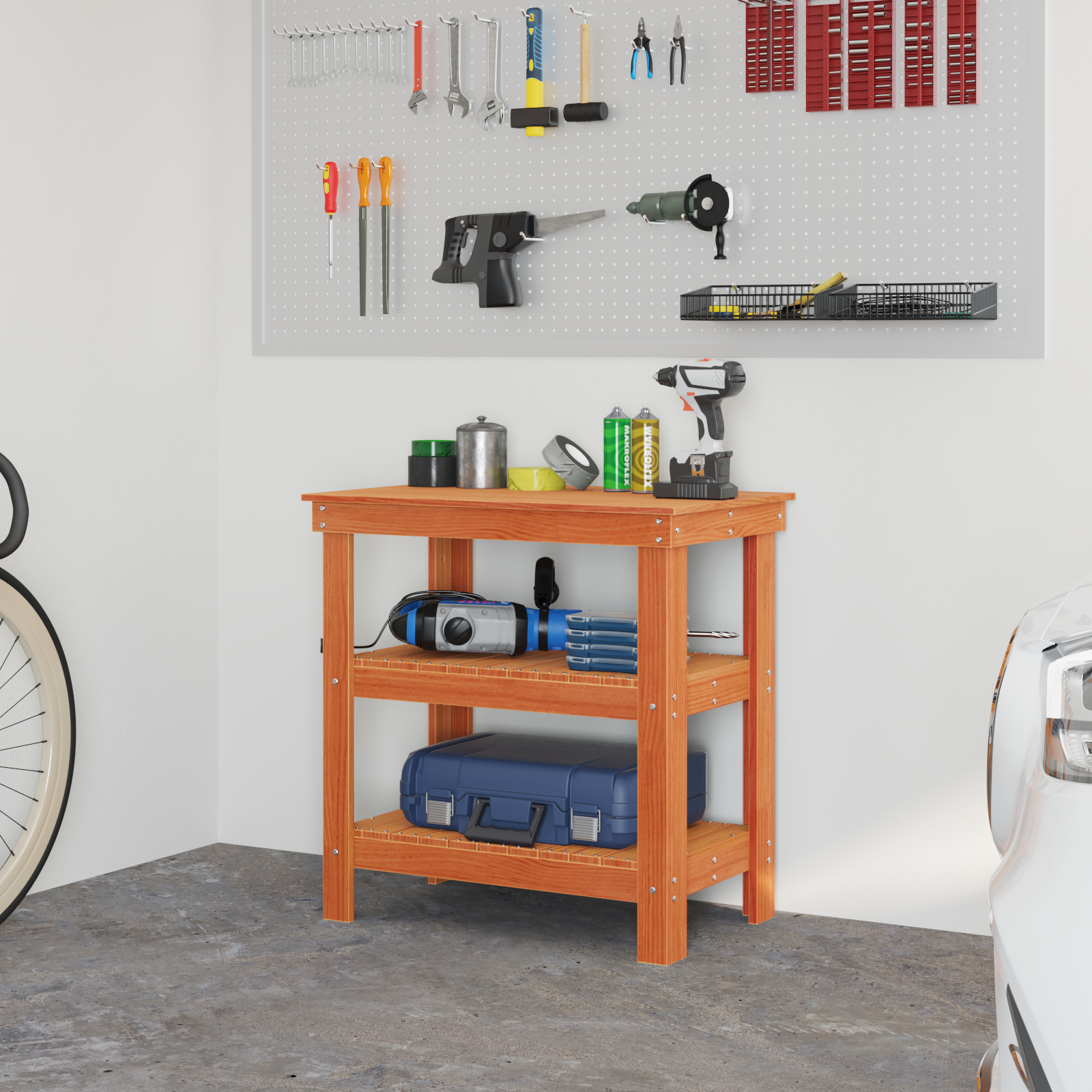 Delovna miza Voskast rjav 78,5 x 50 x 80 cm Masivno borovo les - slika 4