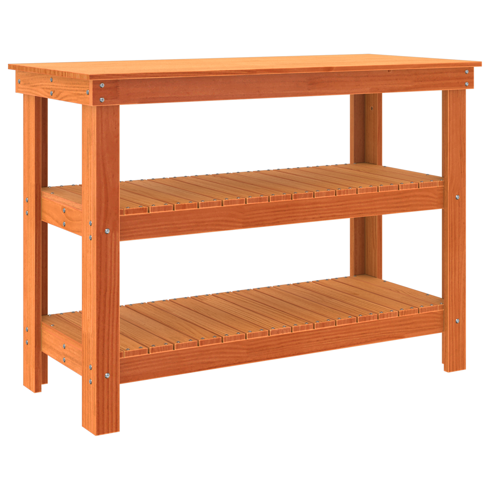 vidaXL Werkbank Wachsbraun 110,5 x 50 x 80 cm Massivholz Kiefer – Bild 6