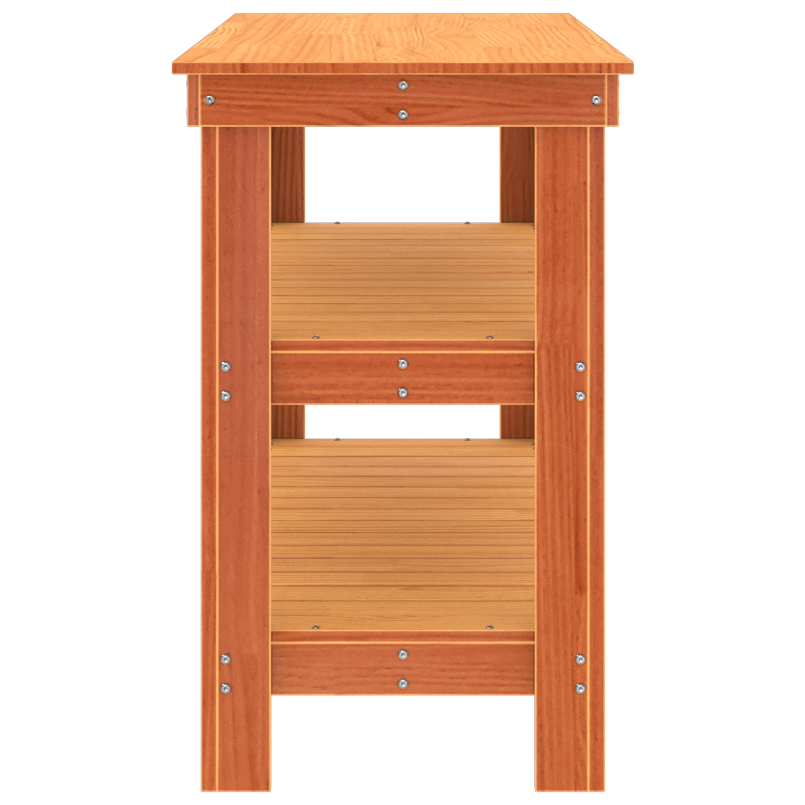 vidaXL Werkbank Wachsbraun 110,5 x 50 x 80 cm Massivholz Kiefer – Bild 5