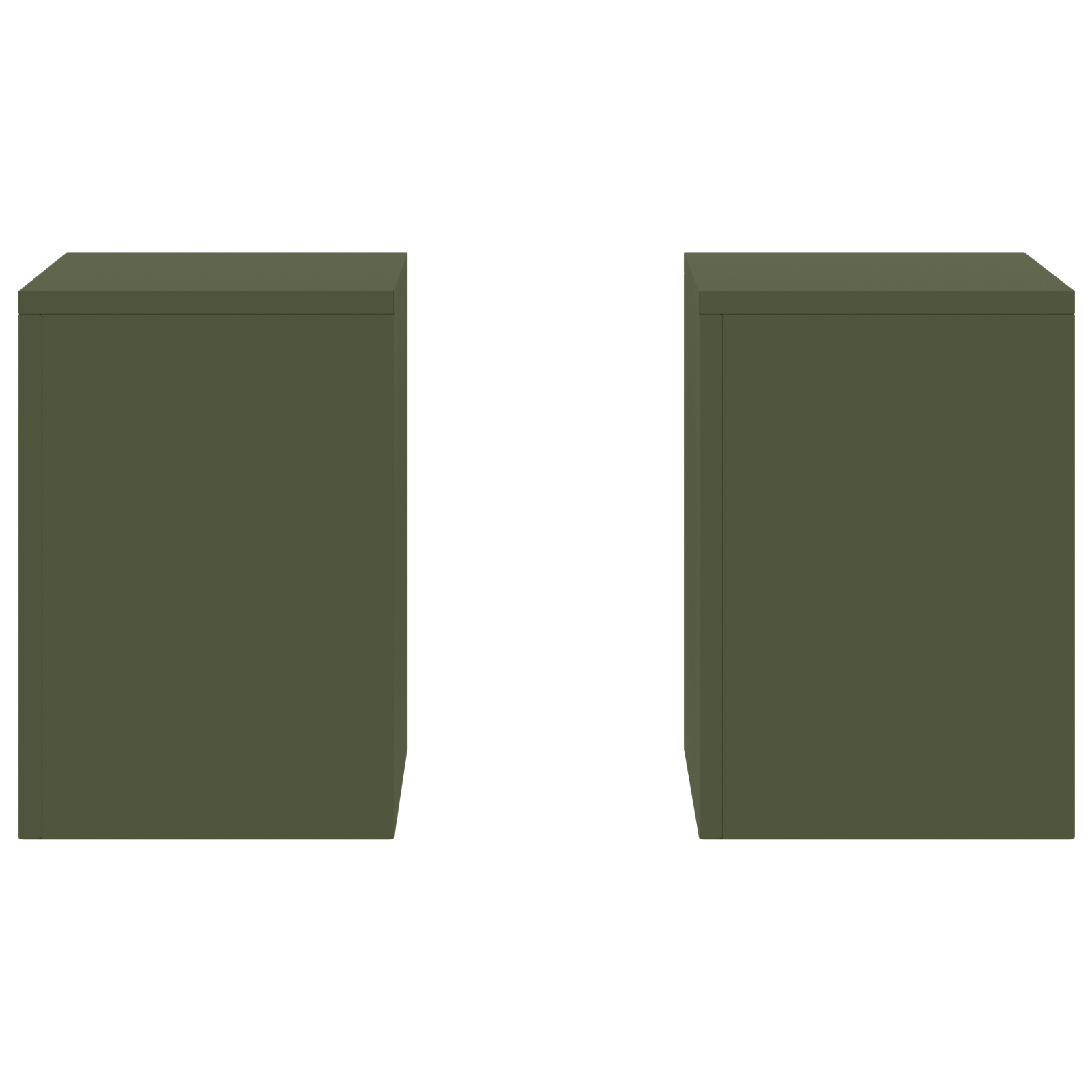 Outdoor Plant Stands Pillar 2 pcs Olive Green 24x24x35 cm Steel - Image 6