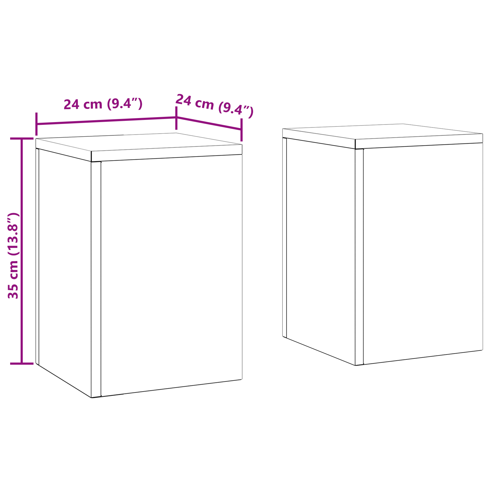 Outdoor Plant Stands Pillar 2 pcs 24x24x35 cm Stainless Steel - Image 10