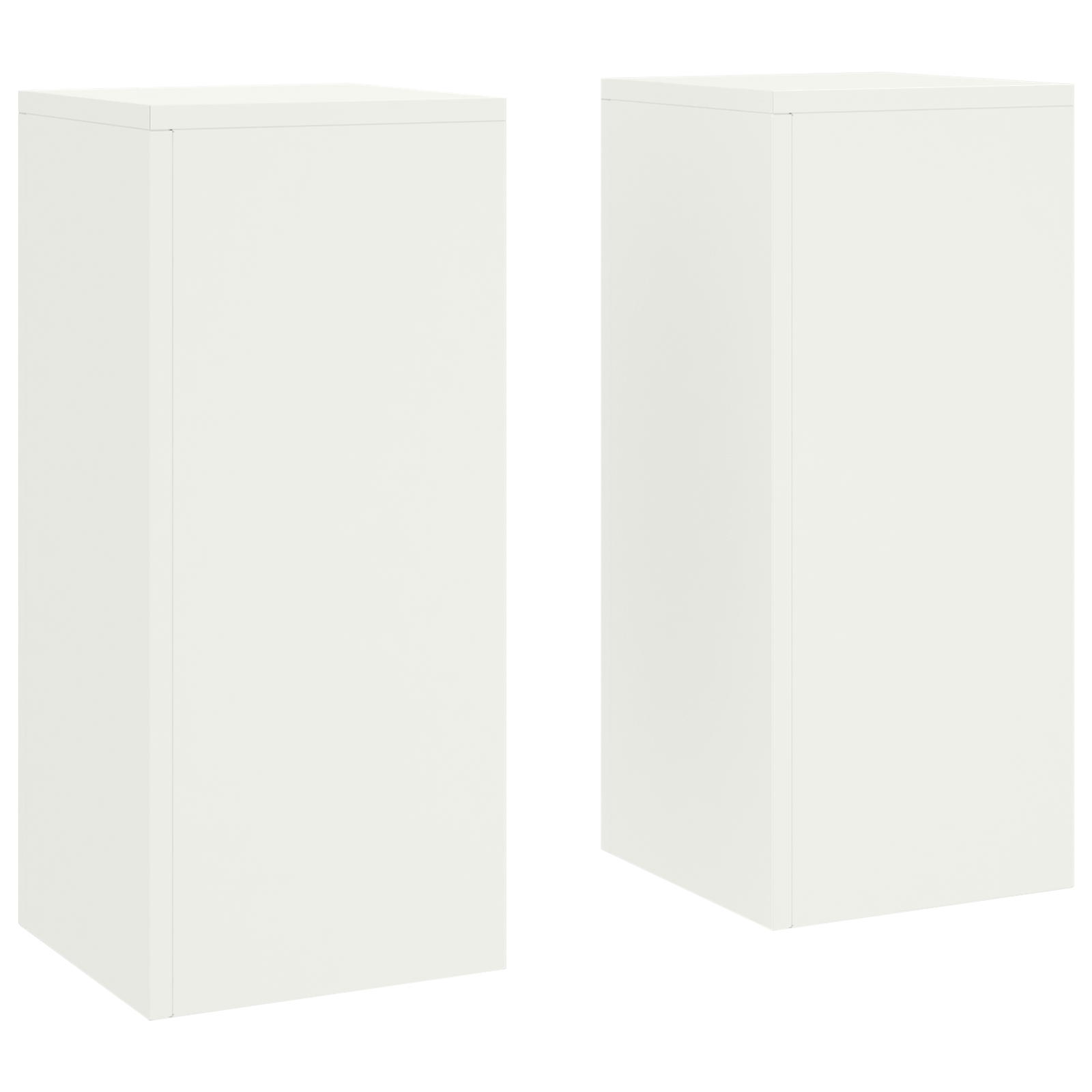 Outdoor Plant Stands set of 2 in white, 24x24x55 cm, Steel - Image 2