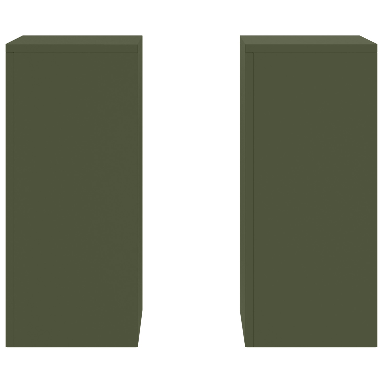 Outdoor Plant Stands Pillar 2 pcs Olive Green 24x24x55 cm Steel - Image 6