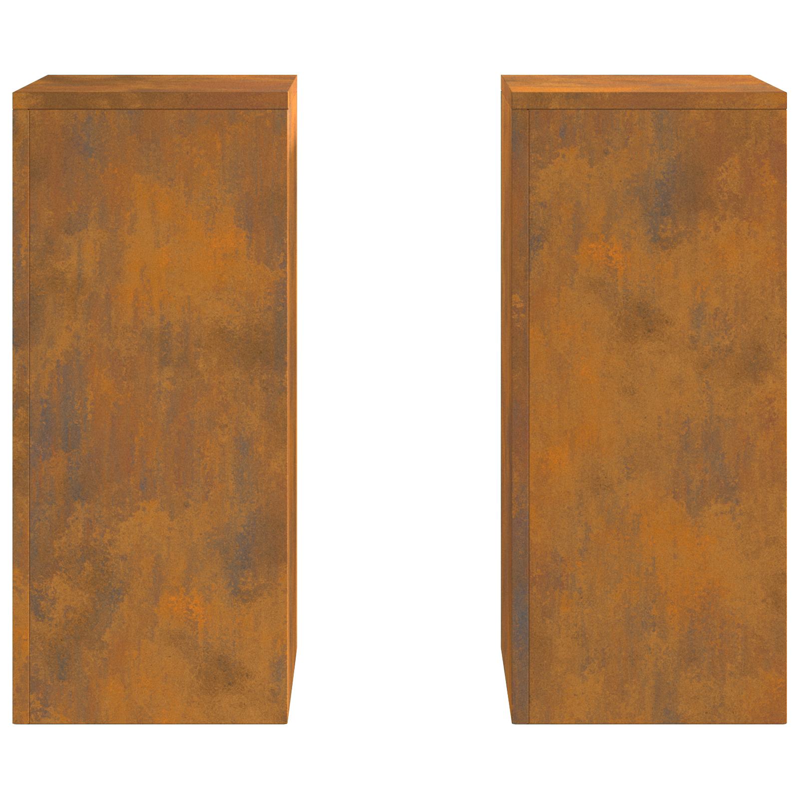 Outdoor Plant Stands Pillar 2 pcs 24x24x55 cm Weathering Steel - Image 6