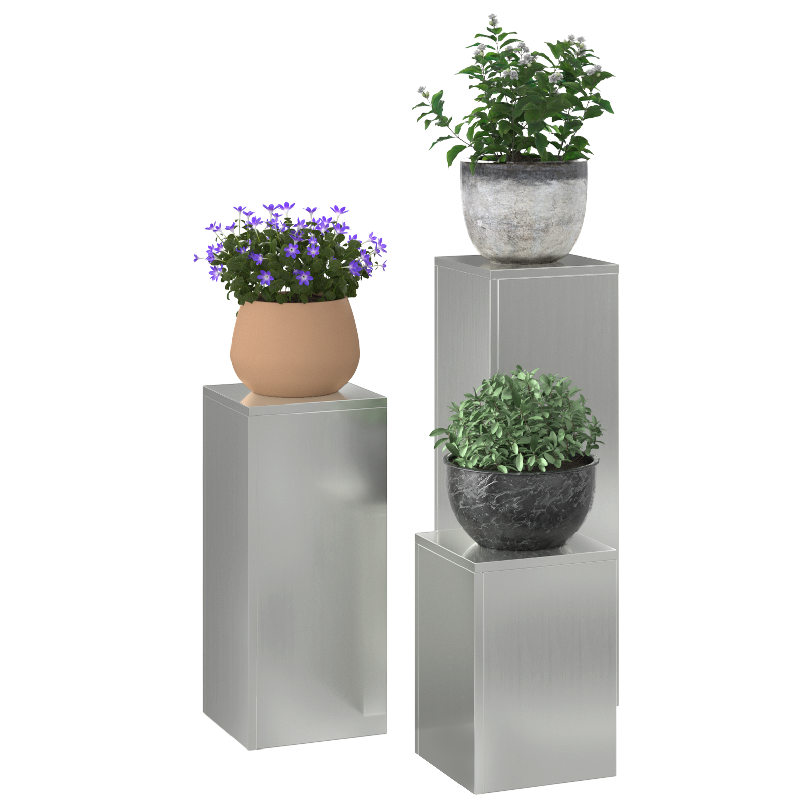 Lauko Augalų Stoveliai 3 vnt. rinkinys Cinkuotas plienas - Image 3