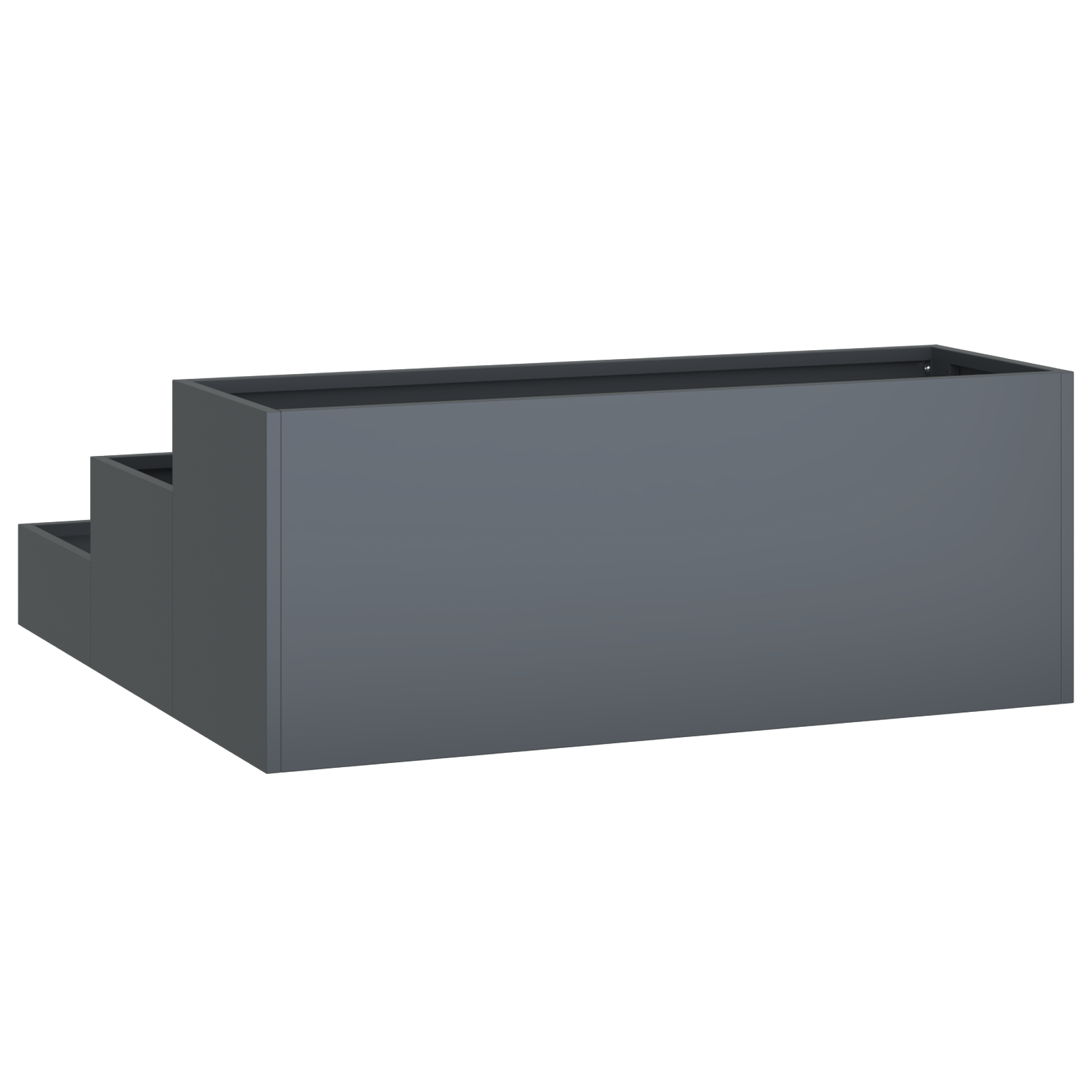 Garden Planter 3-Tier 90x90x35 cm Anthracite Steel - Image 5