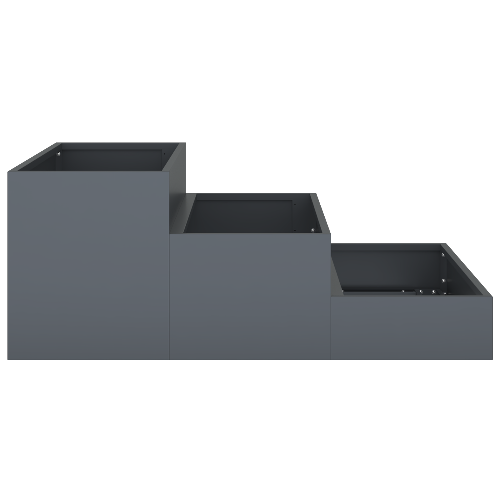 Garden Planter 3-Tier 90x90x35 cm Anthracite Steel - Image 7