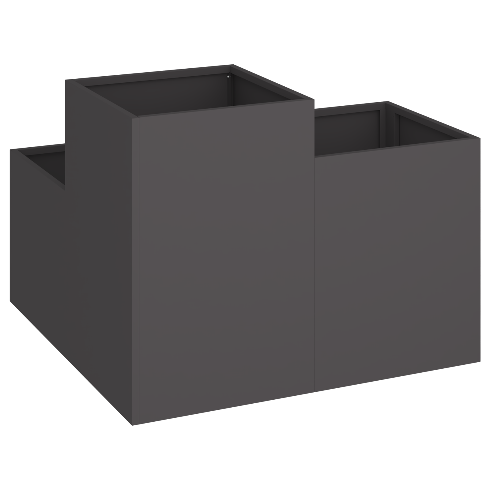 Garden Planter 80x80x60 cm Black Steel - Image 7