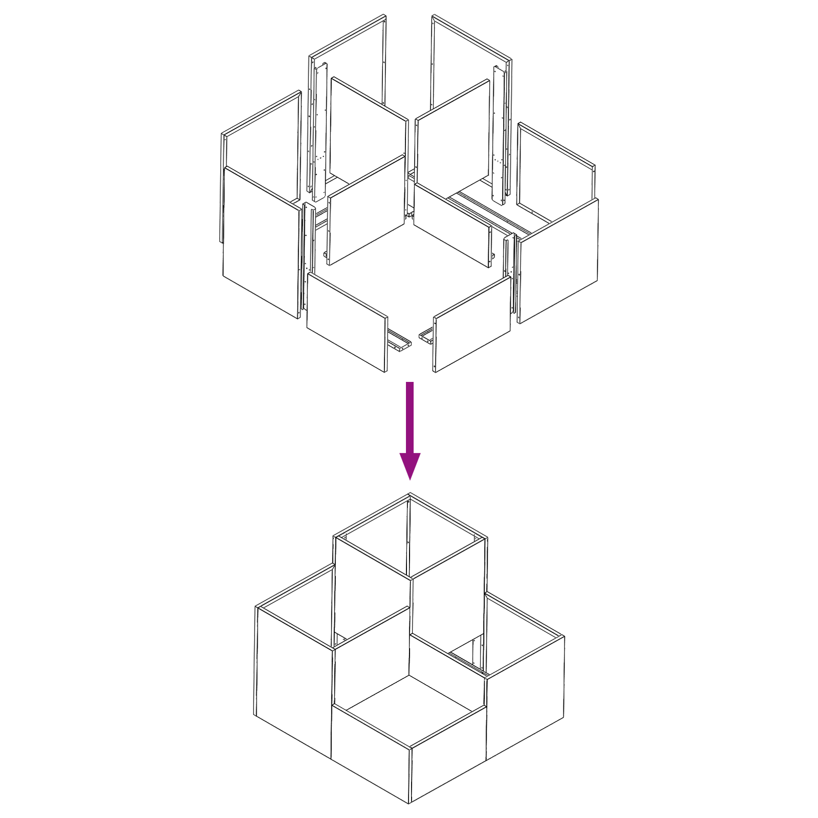 Garden Planter 80x80x60 cm White Steel - Image 10