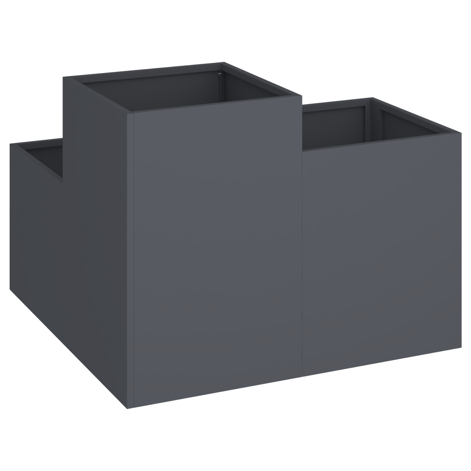 Garden Planter 80x80x60 cm Anthracite Steel - Image 5