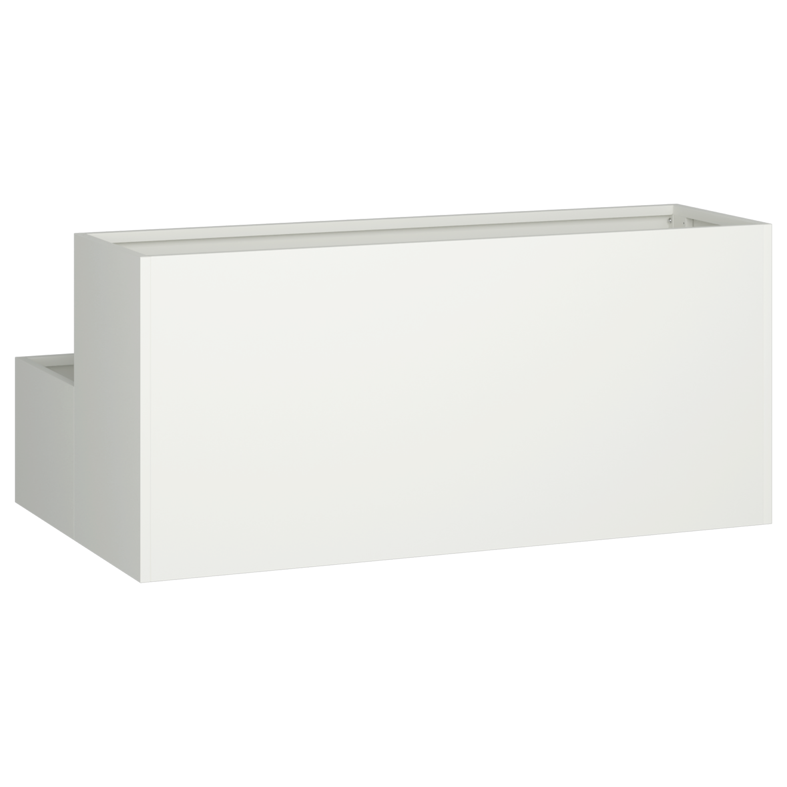 Garden Planter 2-Tier 100x60x45 cm White Steel - Image 5