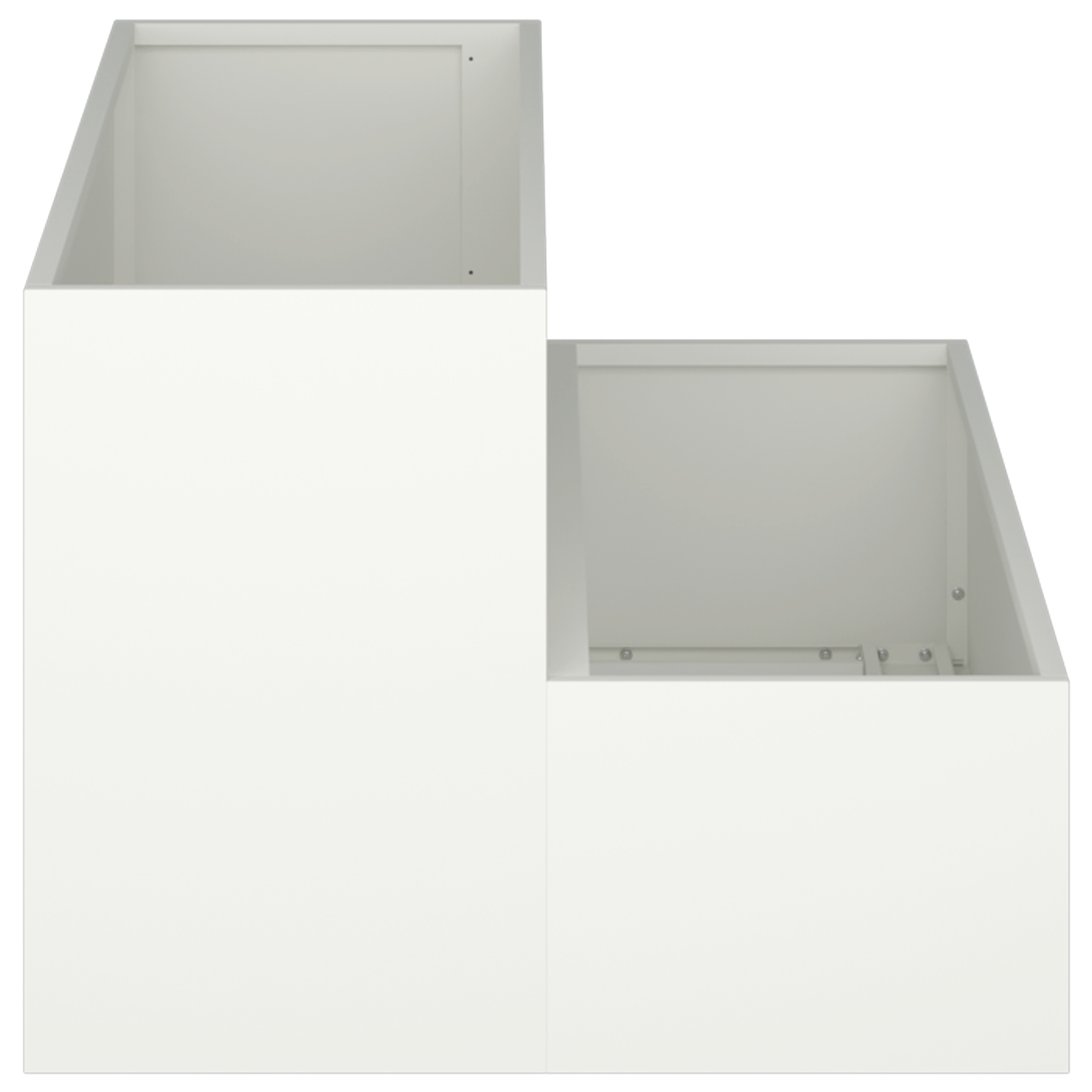 Garden Planter 2-Tier 100x60x45 cm White Steel - Image 7