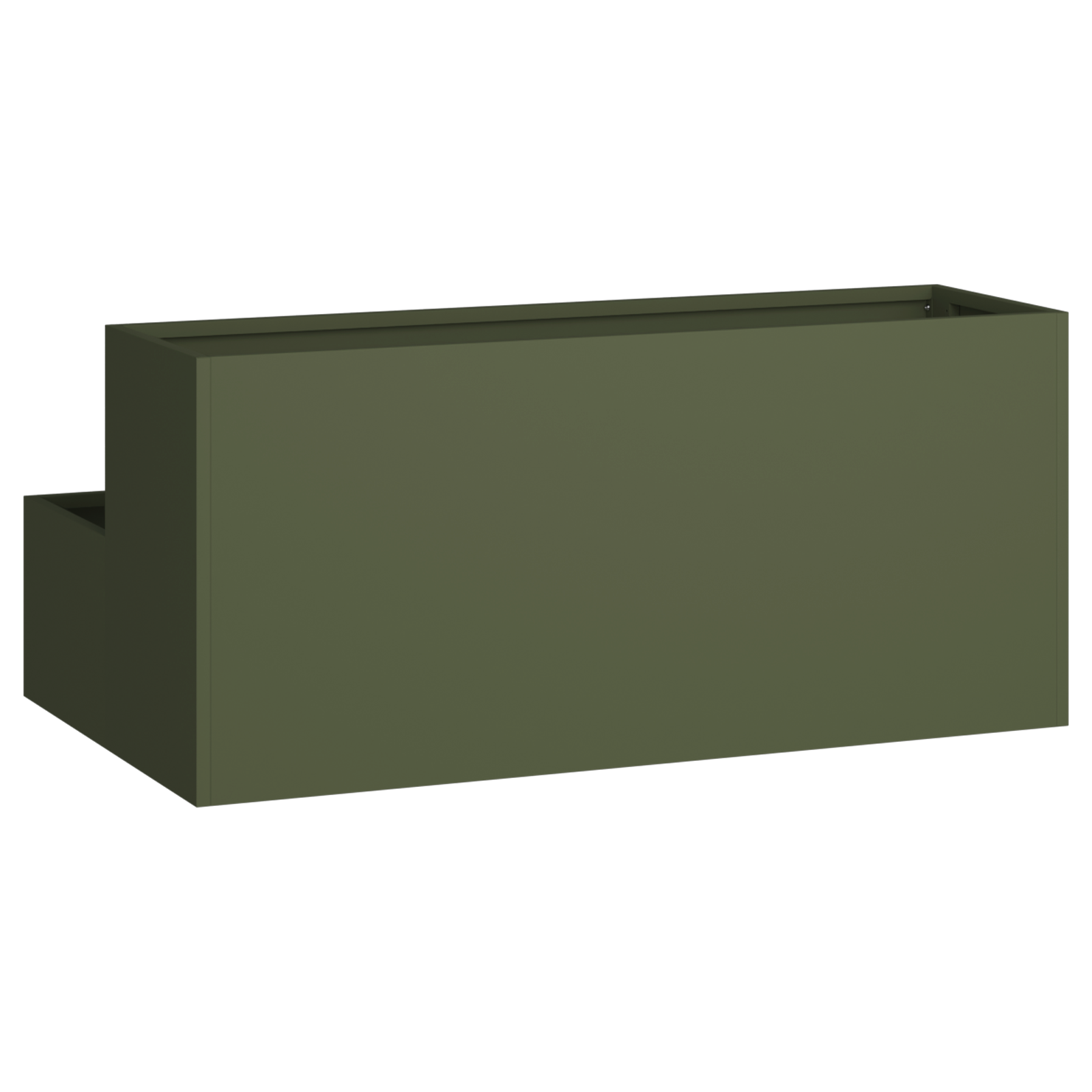 Garden Planter 2-Tier 100x60x45 cm Olive Green Steel - Image 5