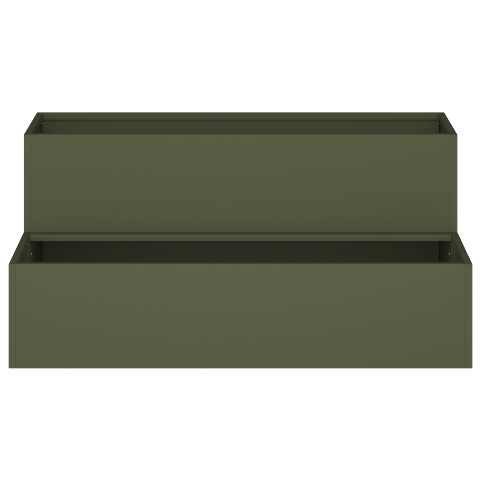 Garden Planter 2-Tier 100x60x45 cm Olive Green Steel - Image 6