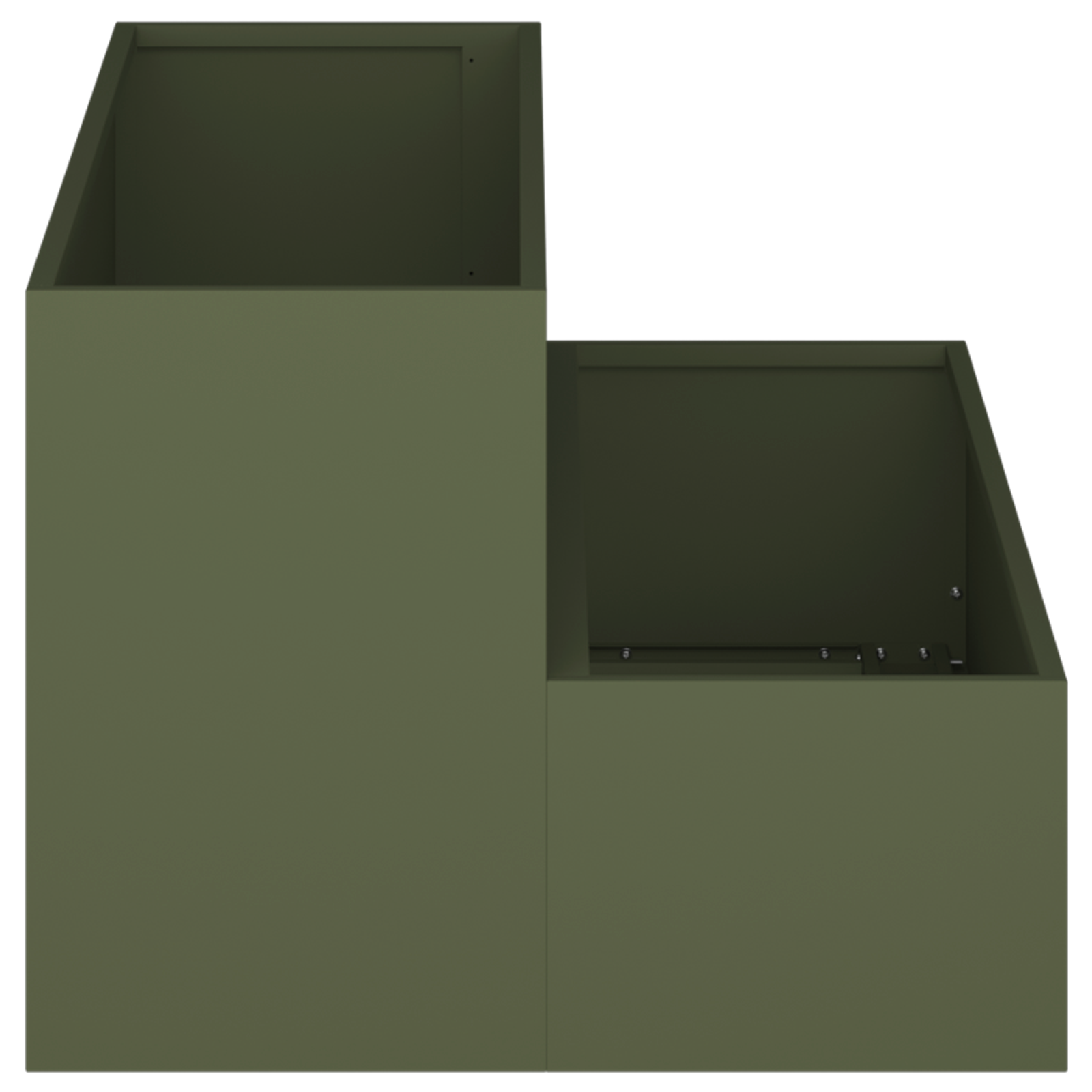 Garden Planter 2-Tier 100x60x45 cm Olive Green Steel - Image 7