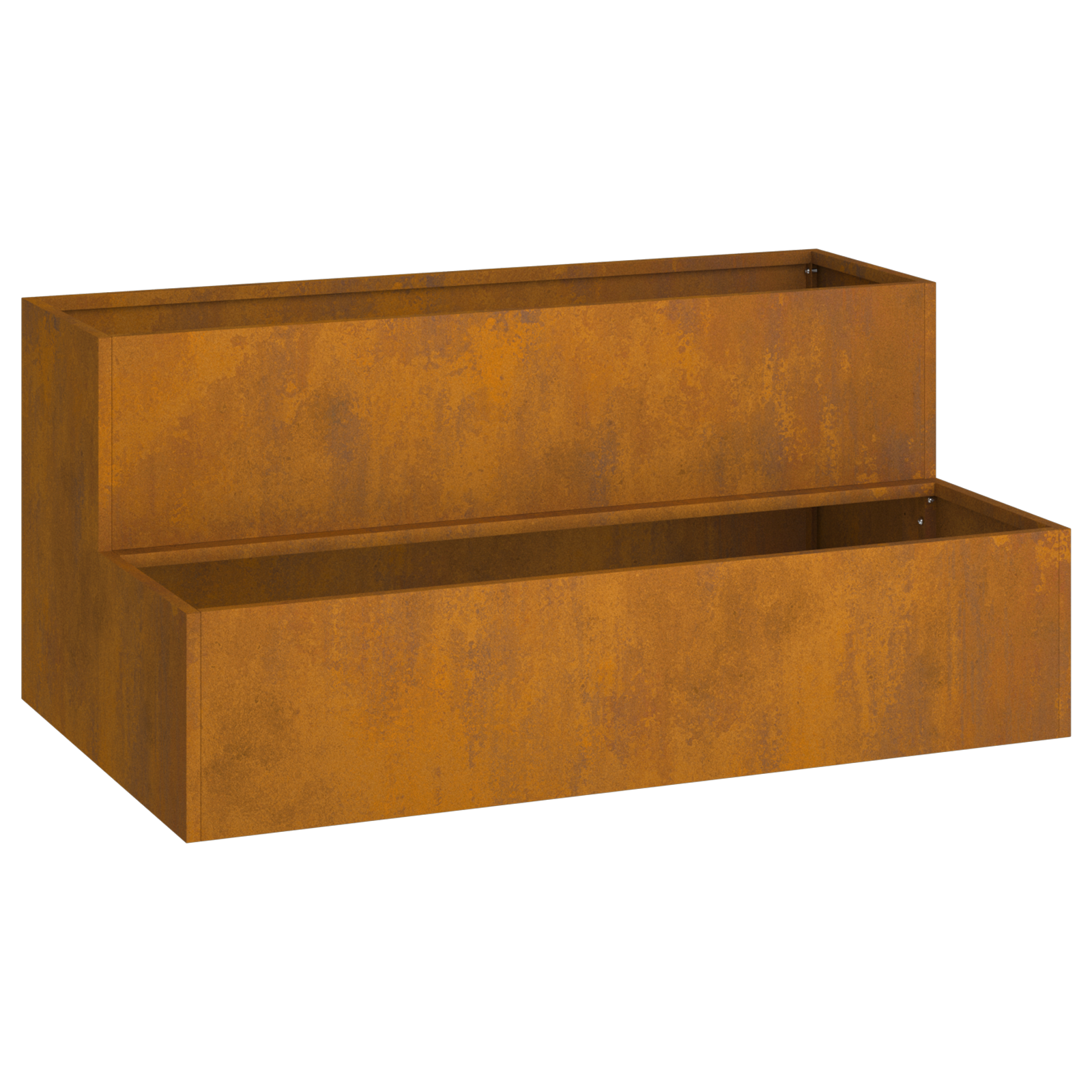 Garden Planter 2-Tier 100x60x45 cm Weathering Steel - Image 2