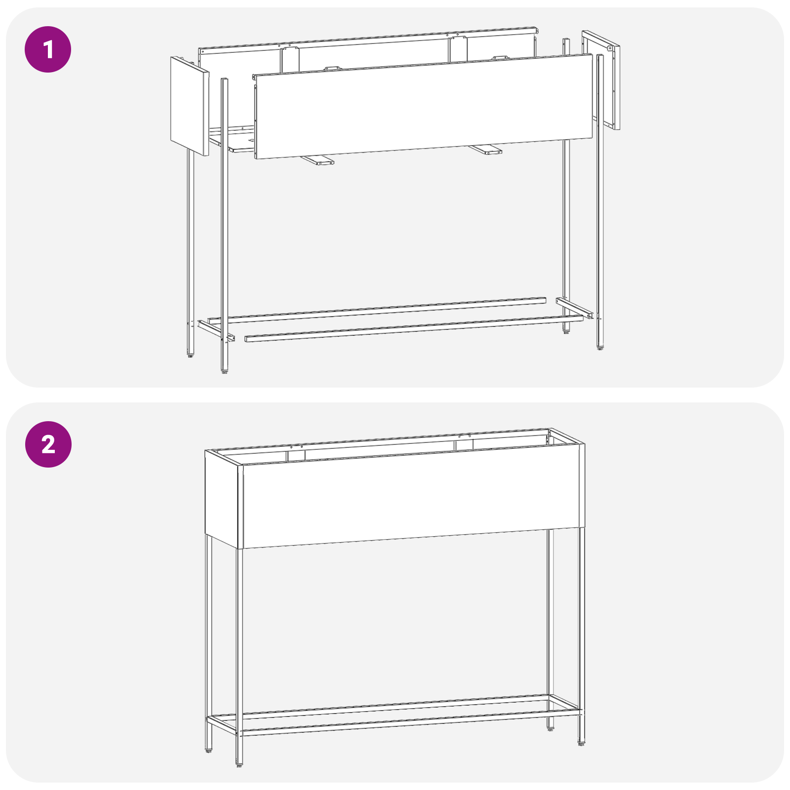 Raised Garden Planter 100x26x82 cm White Steel - Image 10