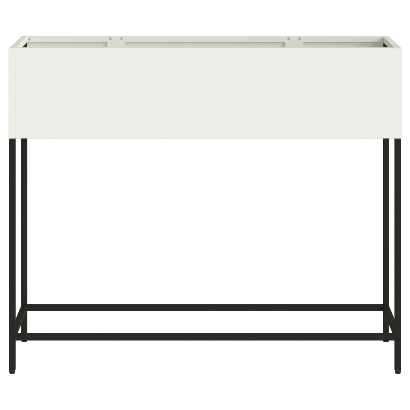 Raised Garden Planter 100x26x82 cm White Steel - Image 5