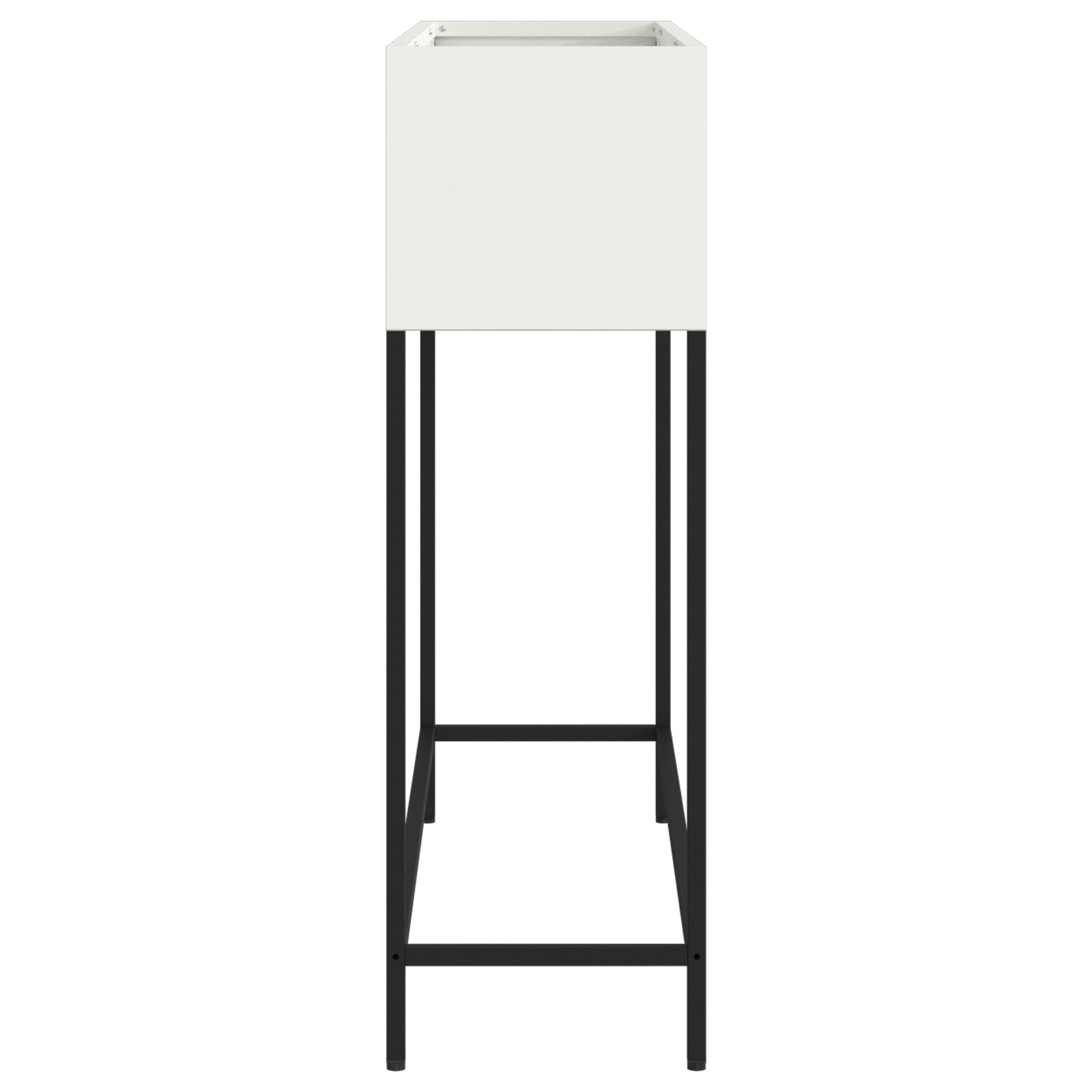 Raised Garden Planter 100x26x82 cm White Steel - Image 6