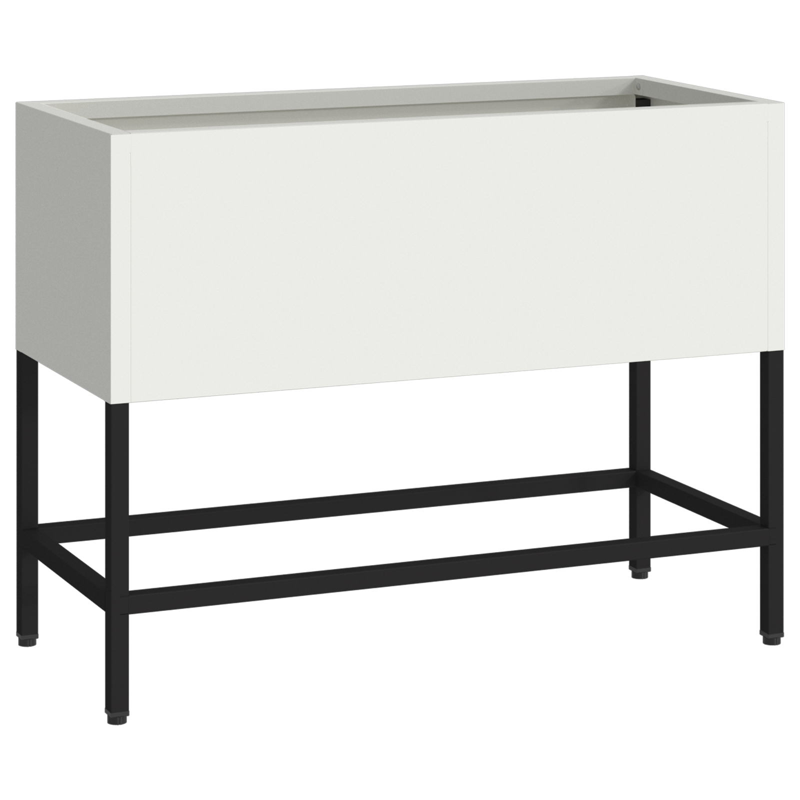 Raised Garden Planter 60x26x45 cm White Steel - Image 2