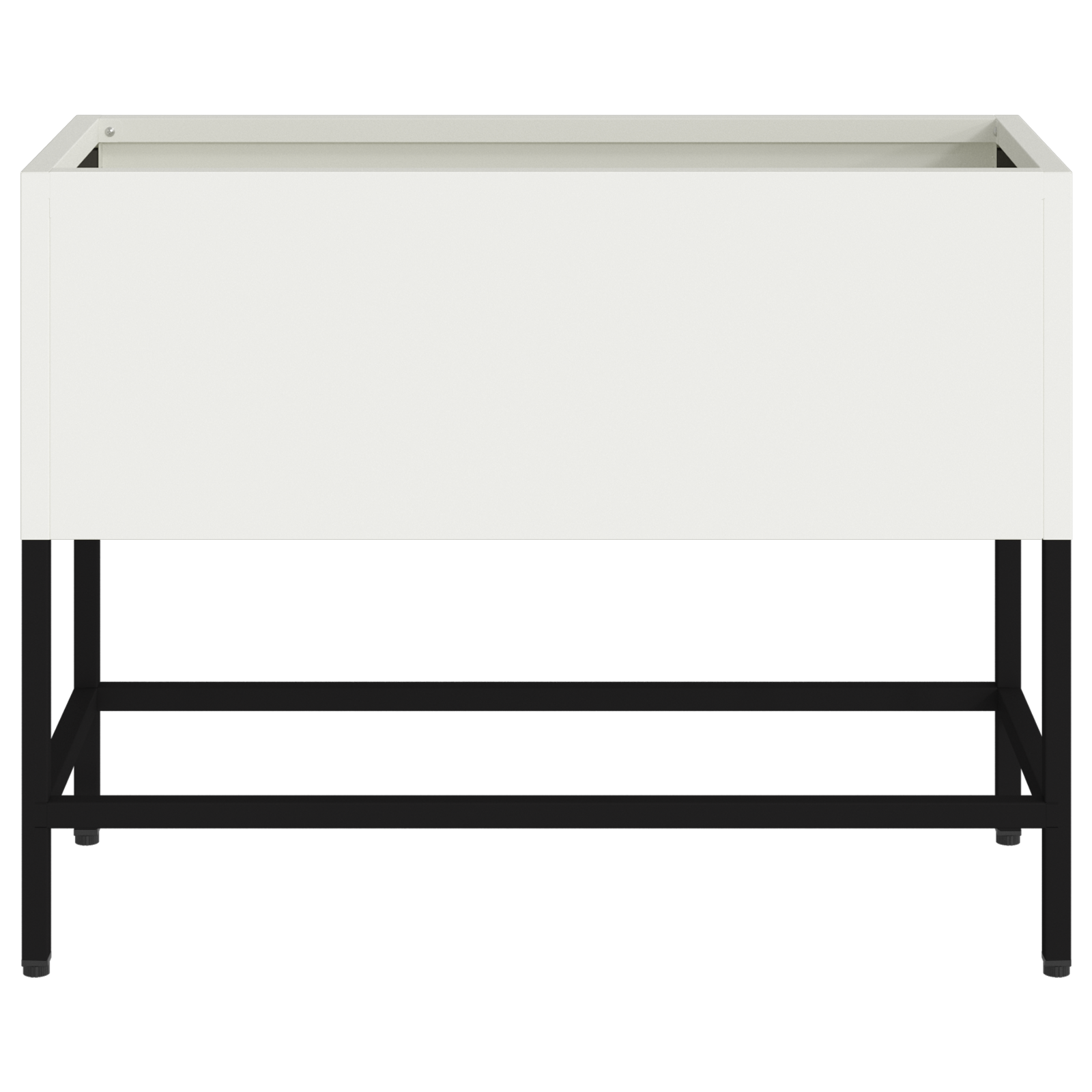 Raised Garden Planter 60x26x45 cm White Steel - Image 5